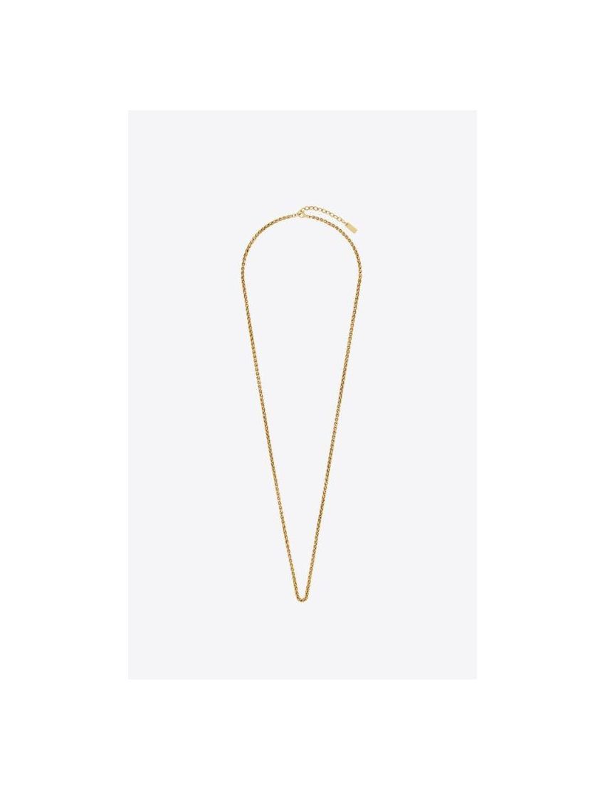 Saint Laurent Paris o1b1hav111124 Size: OS / Long Wheat Chain Necklace in Gold Size ONE SIZE - 2 Thumbnail