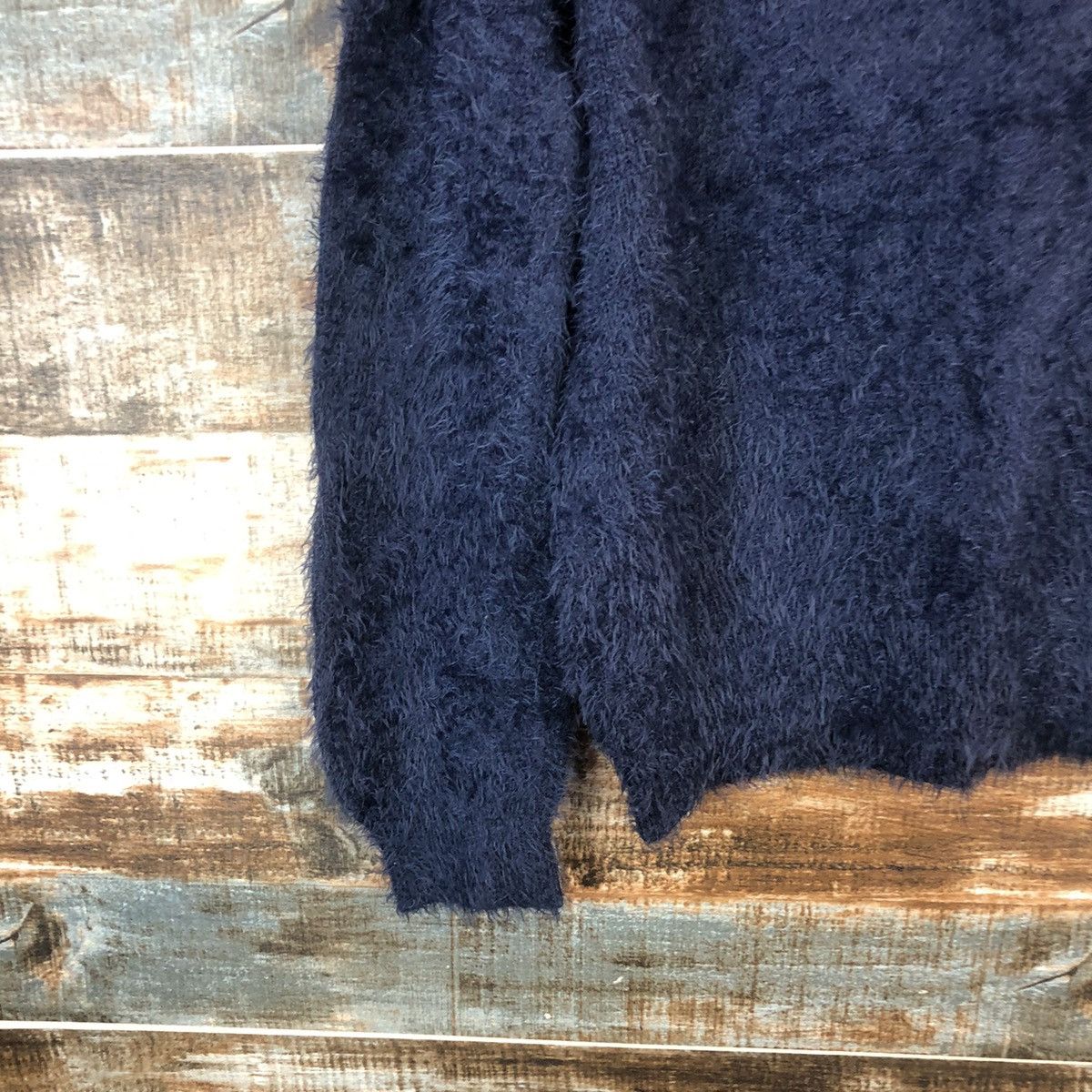 Japanese Brand DL Sos Pita Dark Blue Mohair Knitwear #C361 Size S / US 4 / IT 40 - 15 Thumbnail
