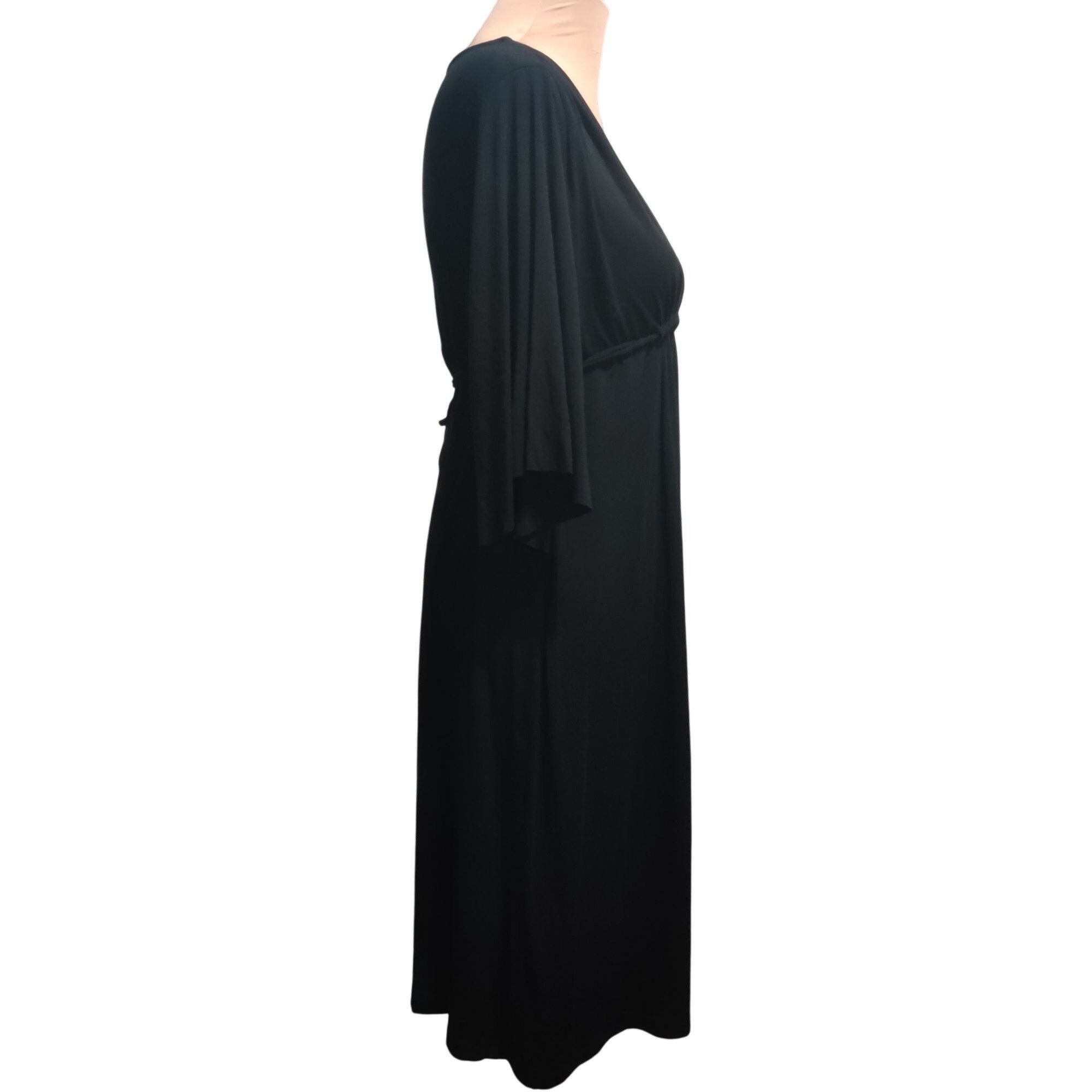 Other Olian XS Black V-Neck Maternity Dress Empire Tie Waist Knit Size XS / US 0-2 / IT 36-38 - 8 Thumbnail