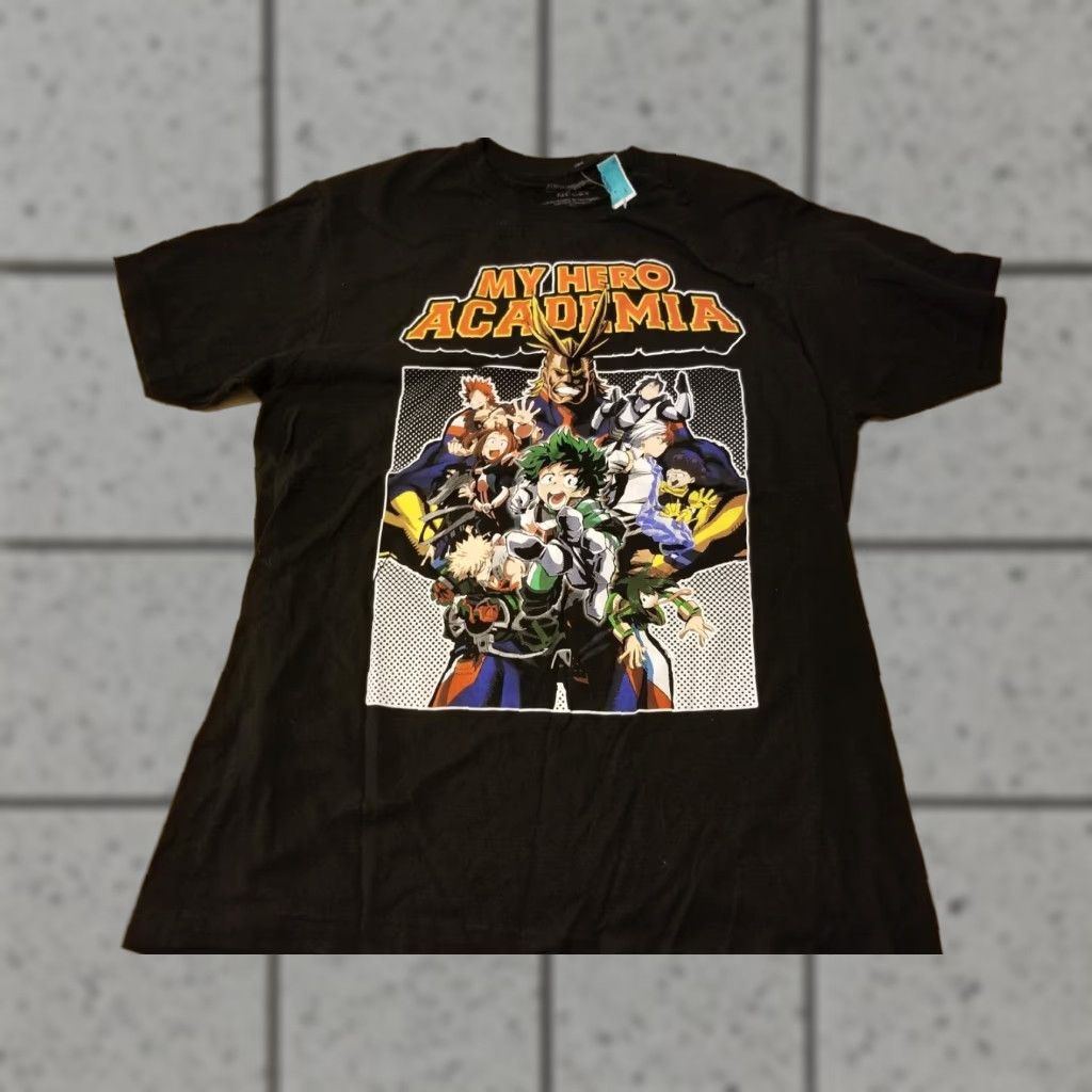 Vintage My Hero Academia Shirt Mens L Black Cotton T-Shirt Size US L / EU 52-54 / 3 - 1 Thumbnail