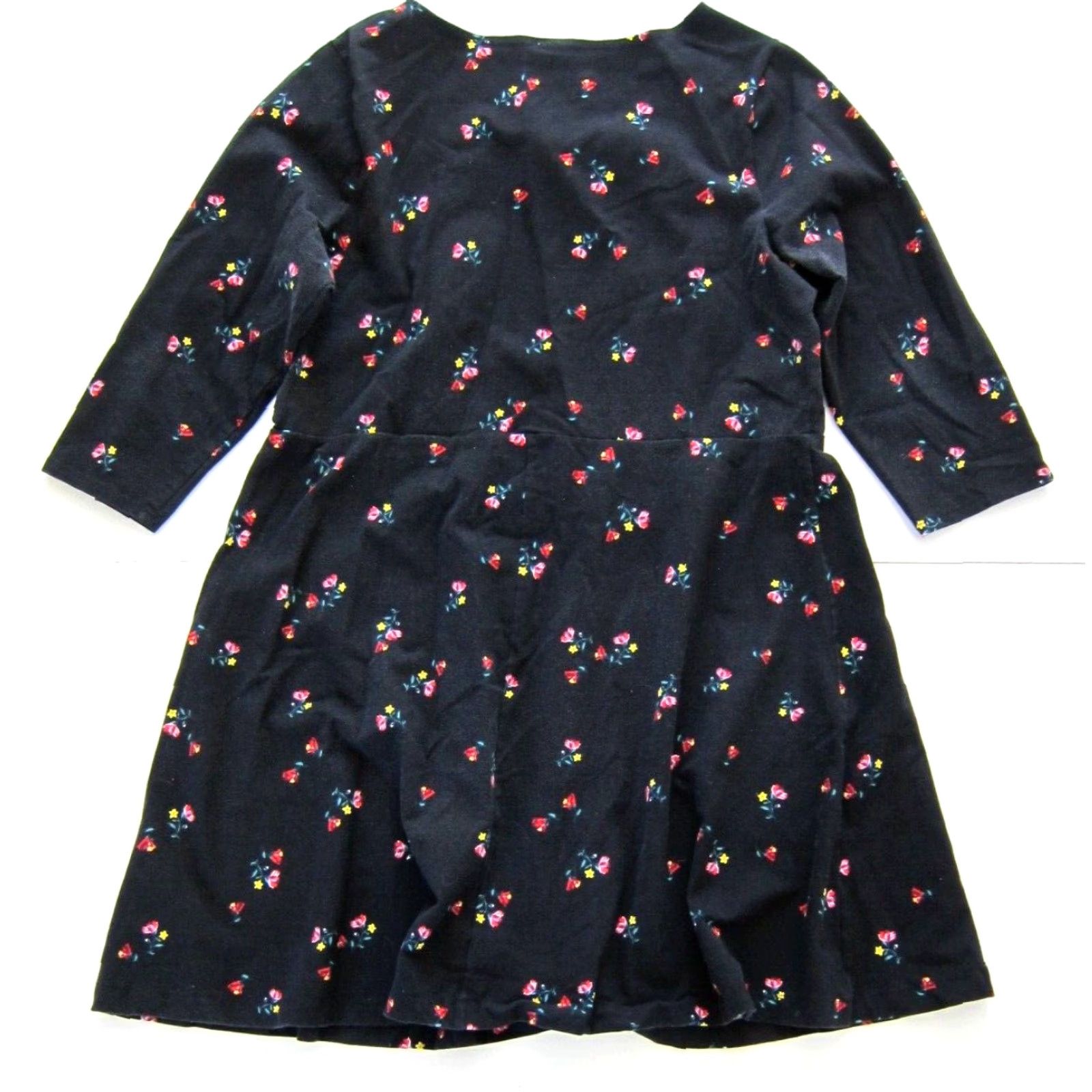 Old Navy Old Navy Black Floral Cotton Jersey Stretch 3/4 Sleeve Sheath Tunic Dress 2XL Size XXL / US 16-18 / IT 52-54 - 2 Thumbnail