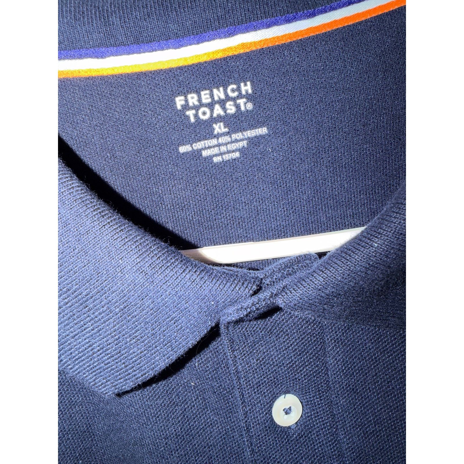 Other French Toast Navy Long Sleeve Uniform Co-Ed Pique Solo Shirt Size US XL / EU 56 / 4 - 4 Thumbnail