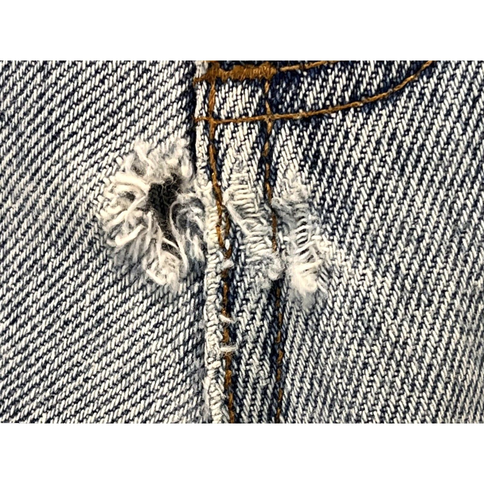 J.Crew VINTAGE J.CREW OARSman Label Jeans 34x36 Blue Men's Button Fly Thrashed 90s Mens Size US 34 / EU 50 - 5 Thumbnail