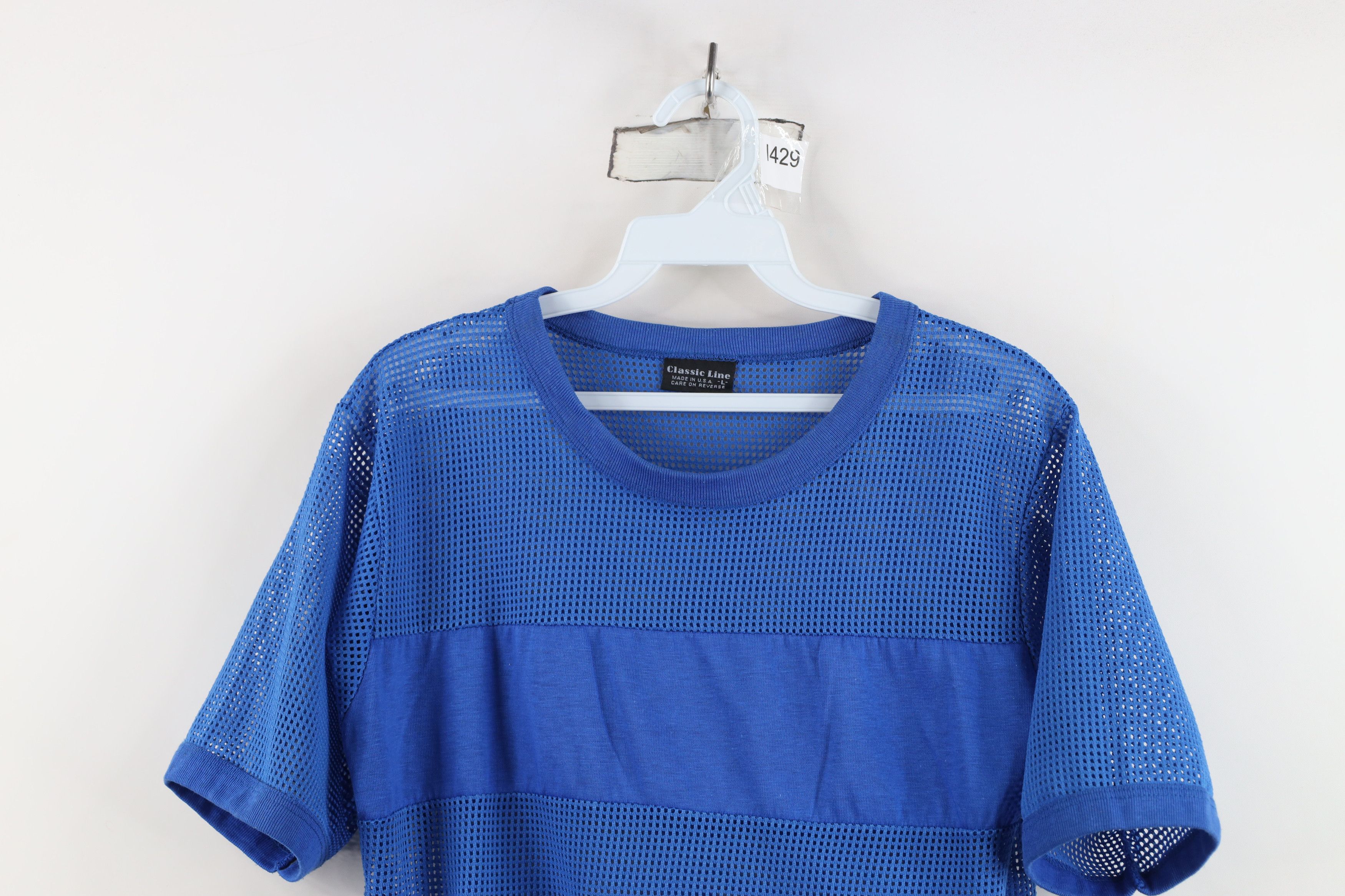 Vintage Vintage 80s 90s Streetwear Blank Mesh Ringer T-Shirt USA Size L / US 10 / IT 46 - 2 Thumbnail