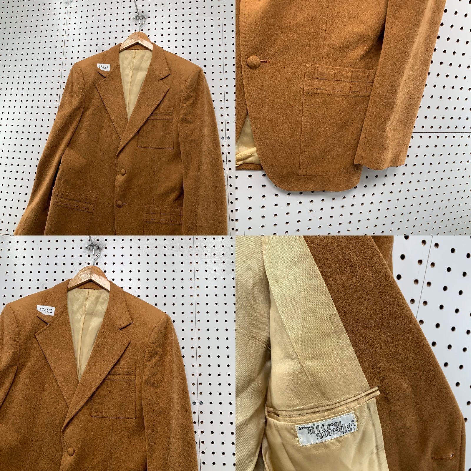 Vintage VINTAGE Lebaron Blazer Shirt Mens 40 Brown Suede Western 60s Jacket Notch Two-Button Single-Breasted Size 40R - 8 Thumbnail