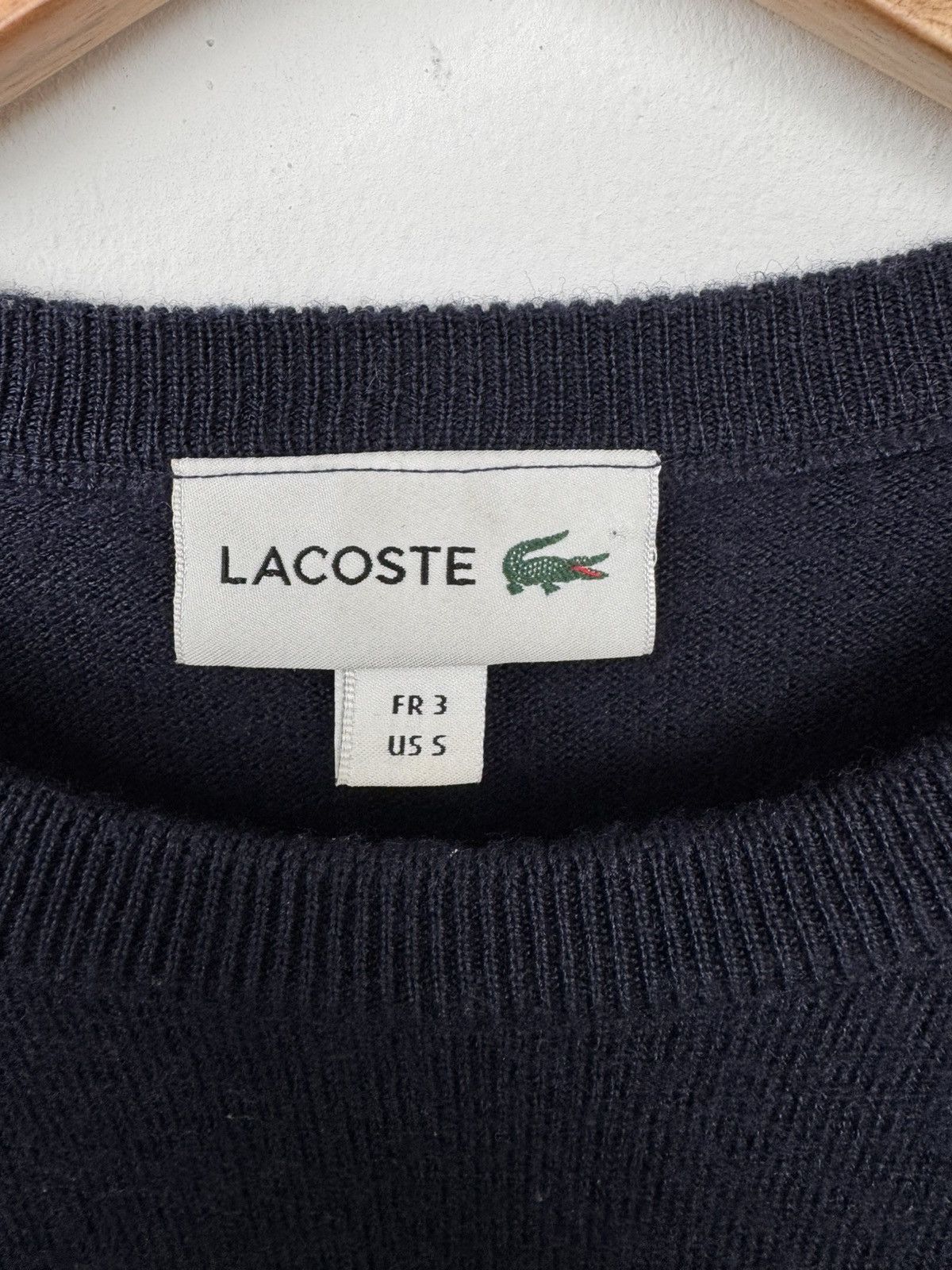 Lacoste Lacoste Men Wool Crewneck Sweater Dark Navy Size S Size US S / EU 44-46 / 1 - 5 Thumbnail