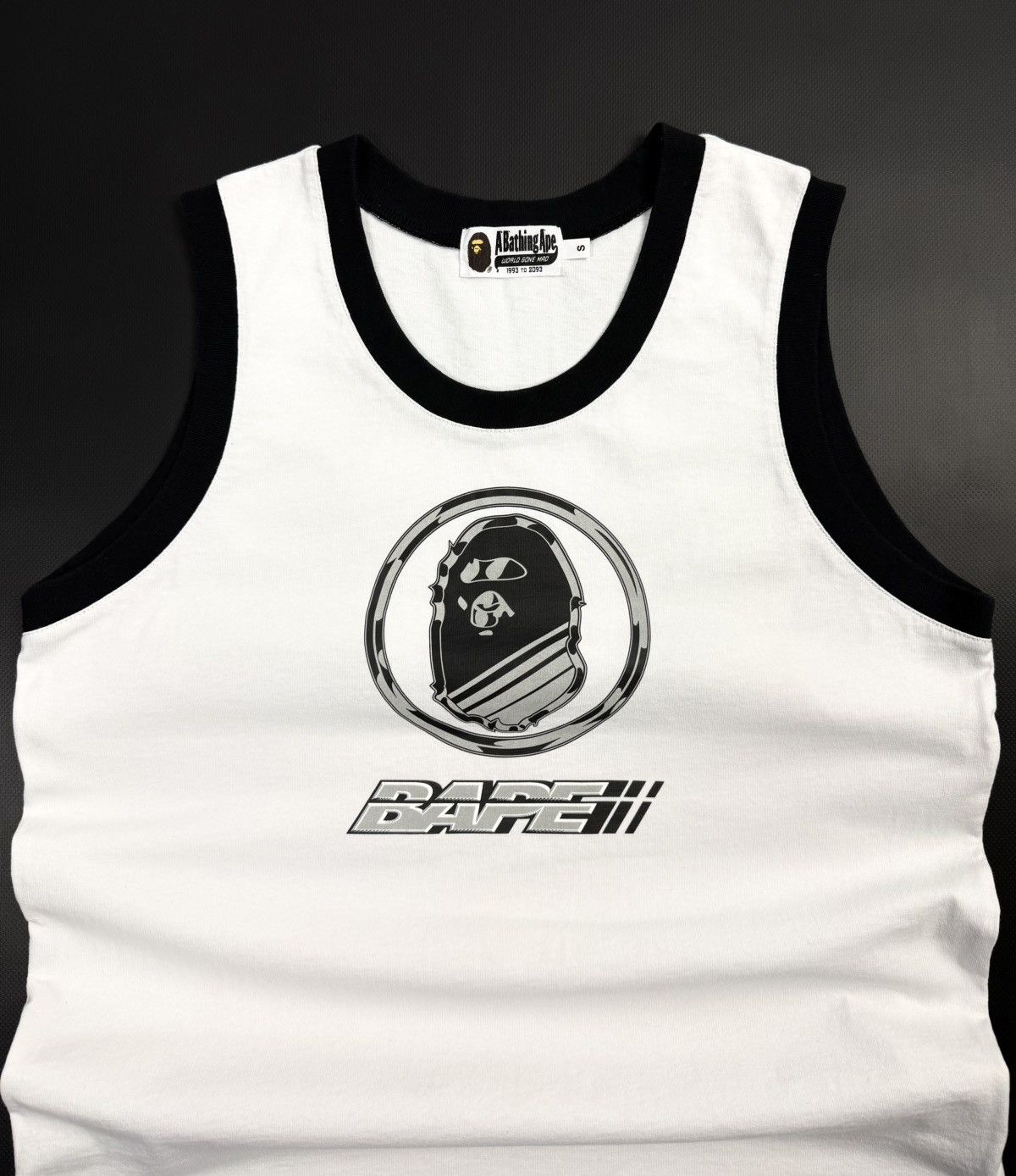 Bape BAPE White Reflective Graphic Tank Top Streetwear Japan Y2K Size US S / EU 44-46 / 1 - 4 Thumbnail