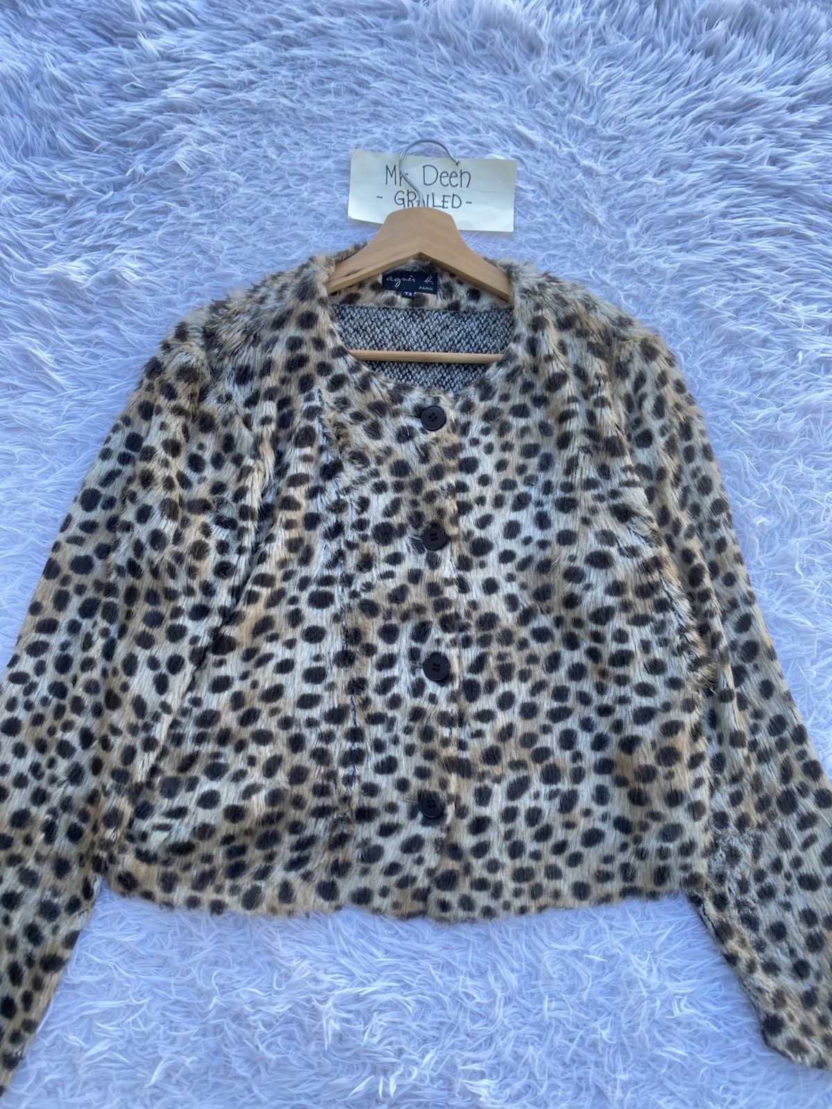 agnes b. Rare agnes b. Fur Leopard Gold Button Jacket Size M / US 6-8 / IT 42-44 - 5 Thumbnail