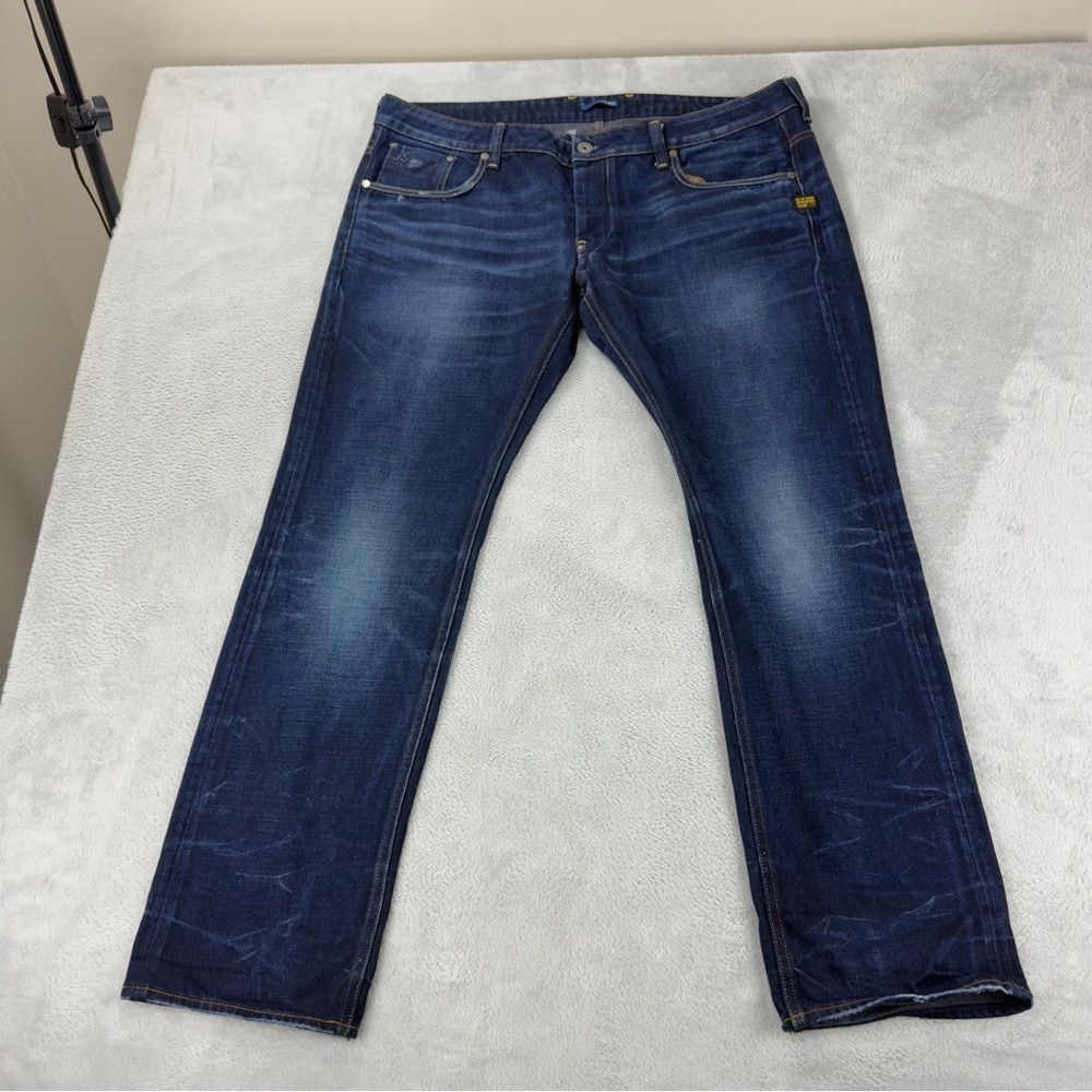 G-Star G-Star Men's Sz 42x31 Attacc Low Straight Leg Jeans Button Size US 42 / EU 58 - 4 Thumbnail