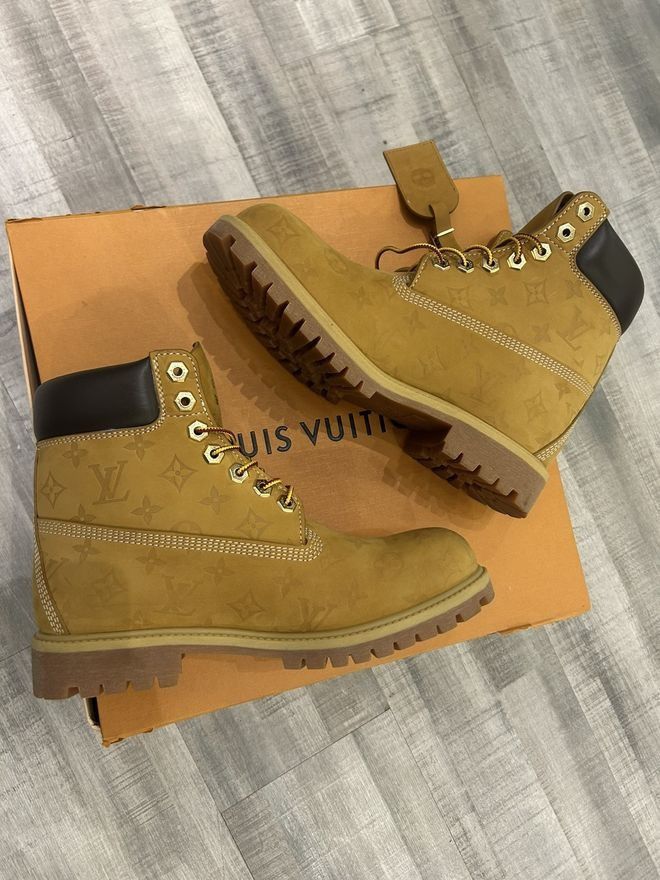 Louis Vuitton × Timberland Ankle Boots Size US 9.5 / EU 42-43 - 4 Thumbnail