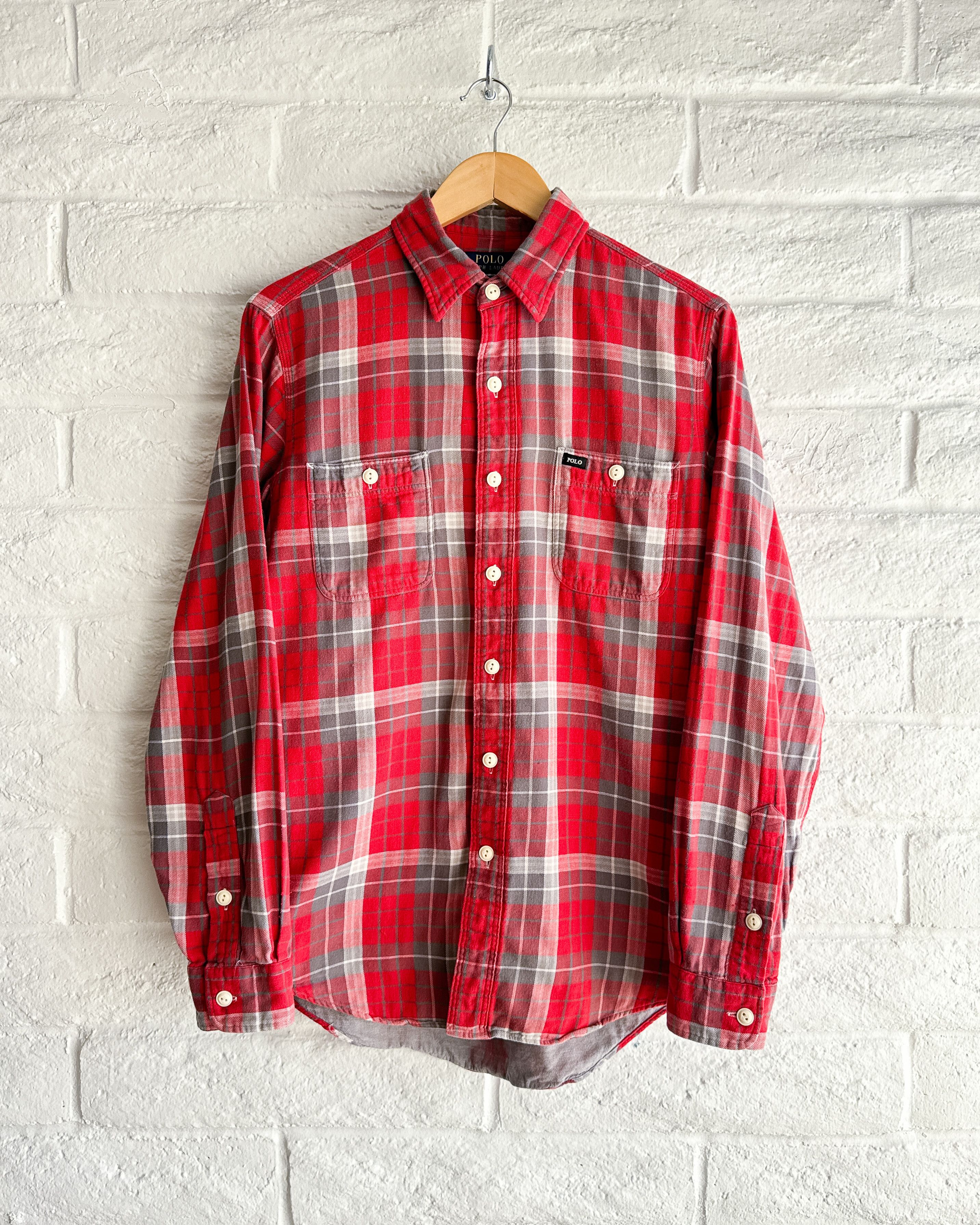 Polo Ralph Lauren Polo Ralph Lauren Long Sleeve Flannel Shirt Red Gray Plaid M Size US M / EU 48-50 / 2 - 1 Thumbnail