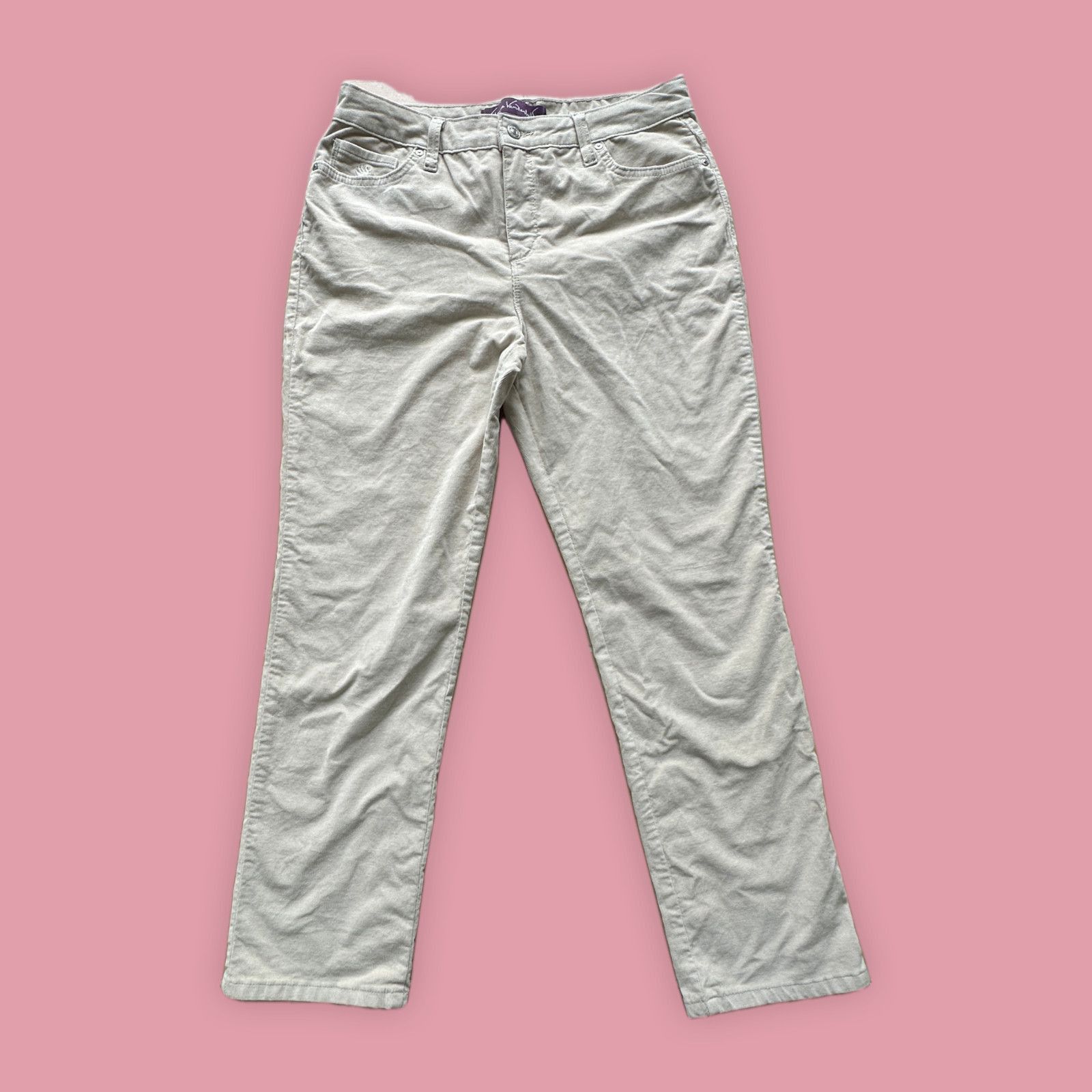 Gloria Vanderbilt Gloria Vanderbilt Amanda Corduroy Slim High Rise Pant Sz 12 Size 34" / US 12 / IT 48 - 2 Thumbnail