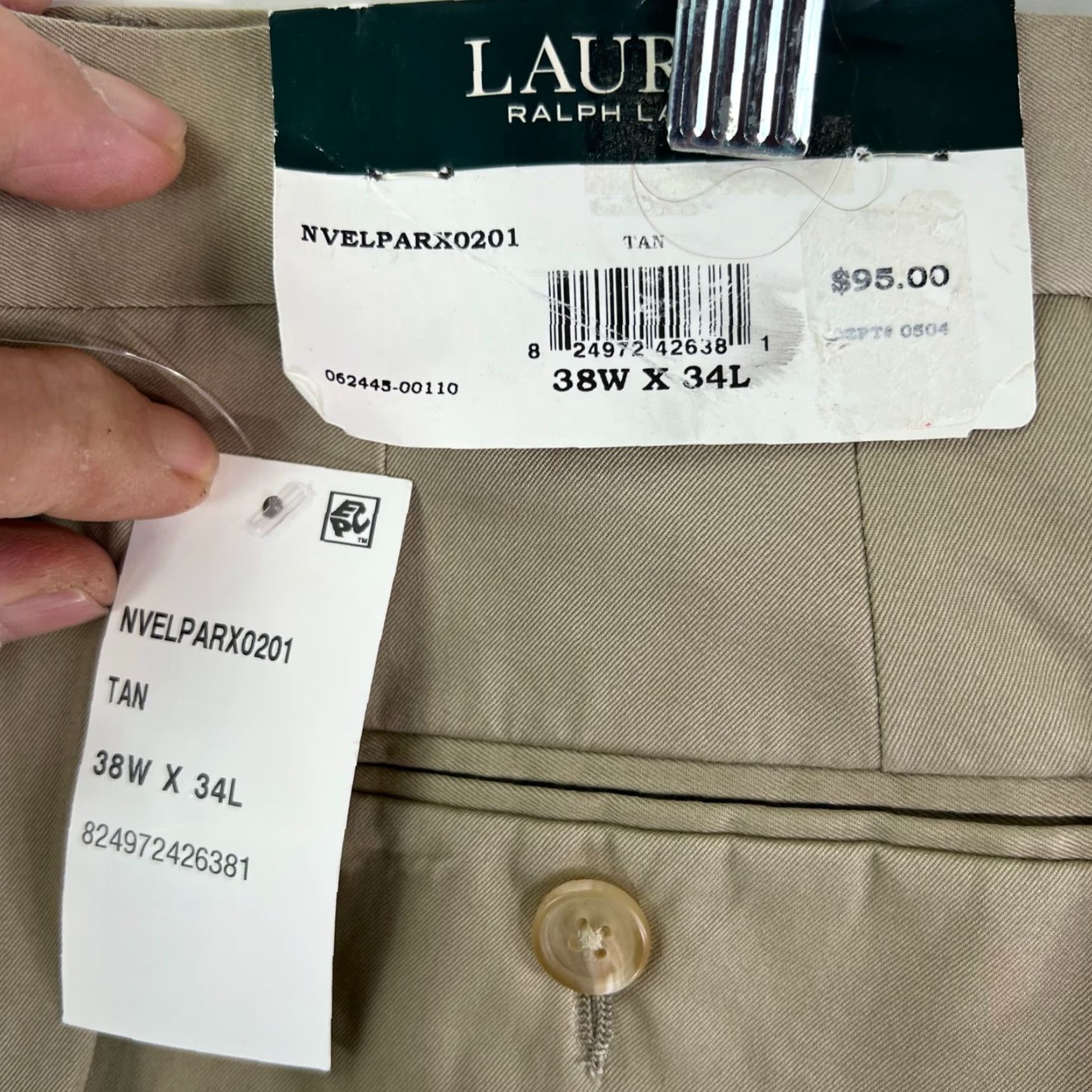 Ralph Lauren Lauren Ralph Lauren Dress Pants Mens Regular Fit Straight Leg Tan 36X34 Size US 36 / EU 52 - 5 Thumbnail