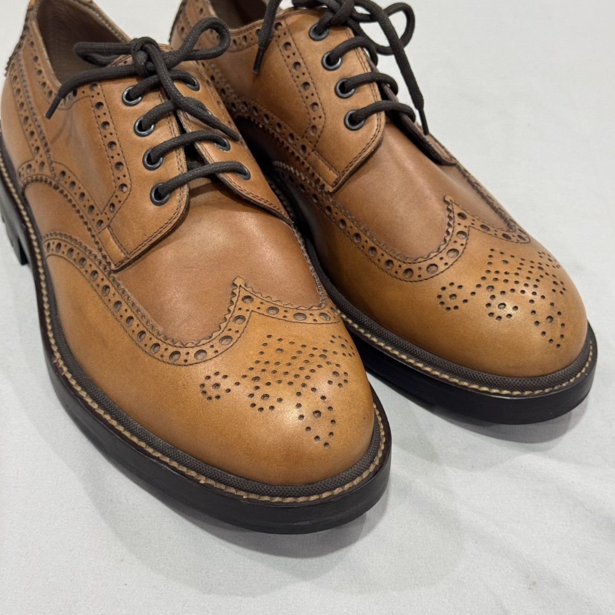 Brunello Cucinelli Brunello Cucinelli Wingtip Brogue Leather Shoes – Brown 🔥 Size US 10.5 / EU 43-44 - 10 Thumbnail