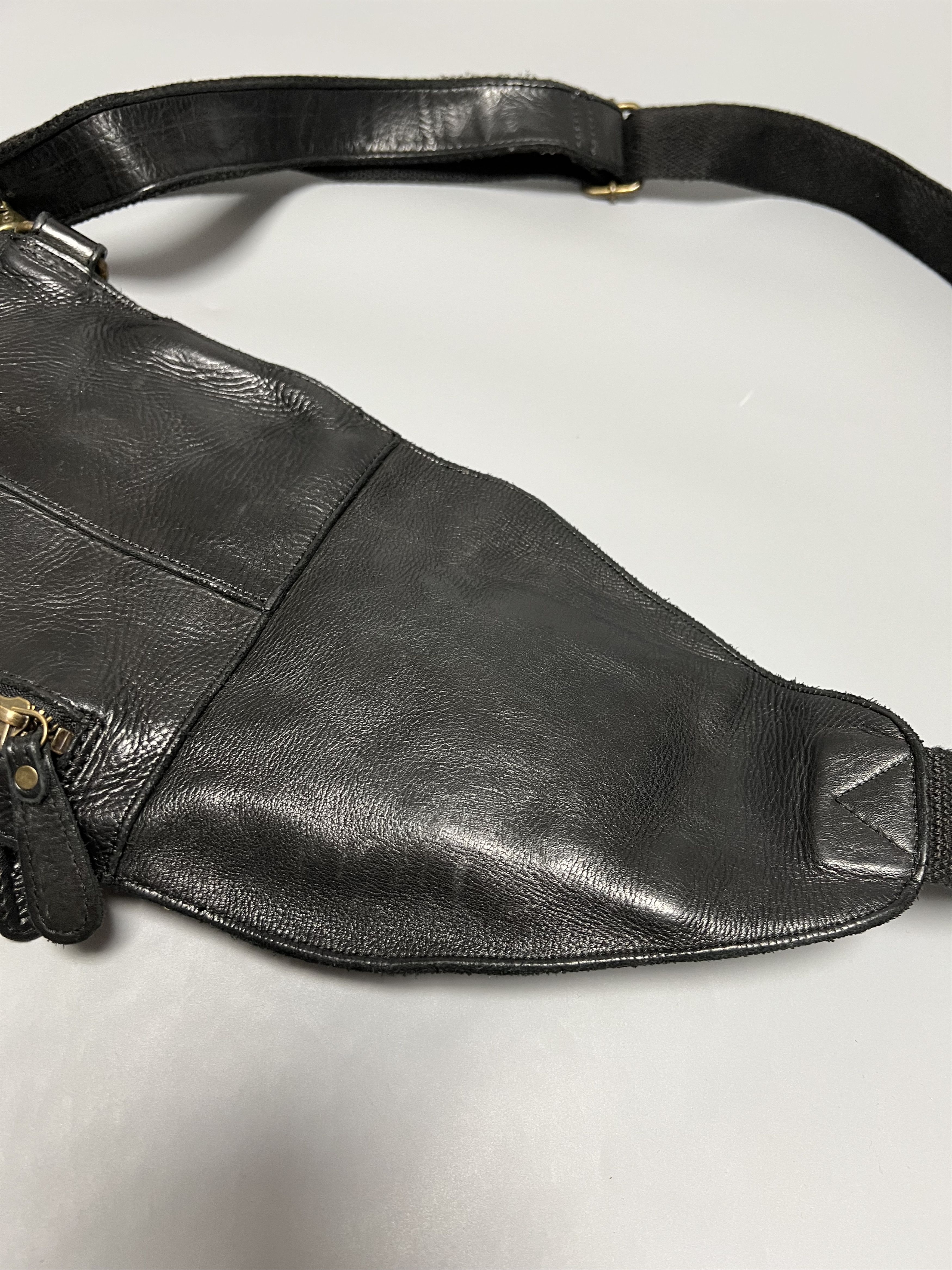 Genuine Leather Hill Burry Black Leather Crossbody Bag Size ONE SIZE - 4 Thumbnail