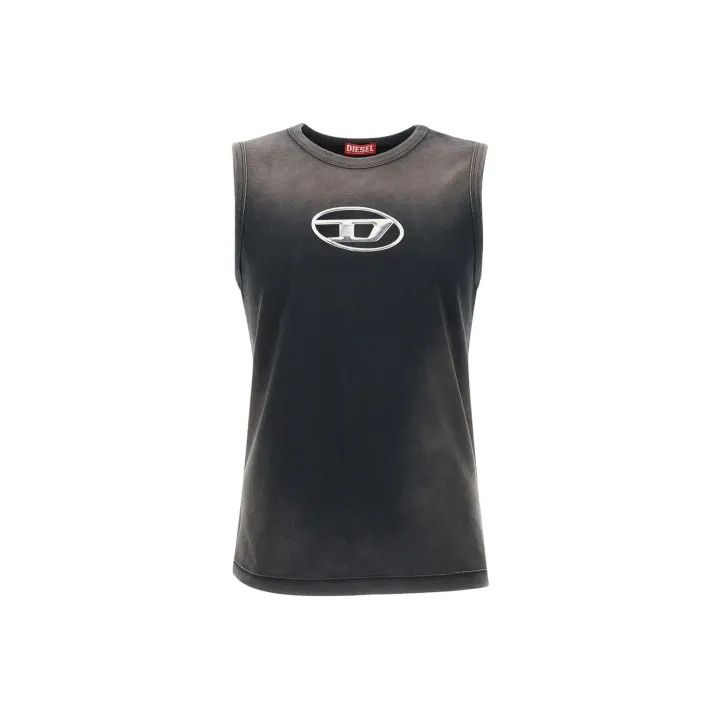 Diesel Diesel Oval-D Gray Sleeveless Logo Tank Top 0079 Size US M / EU 48-50 / 2 - 1 Thumbnail