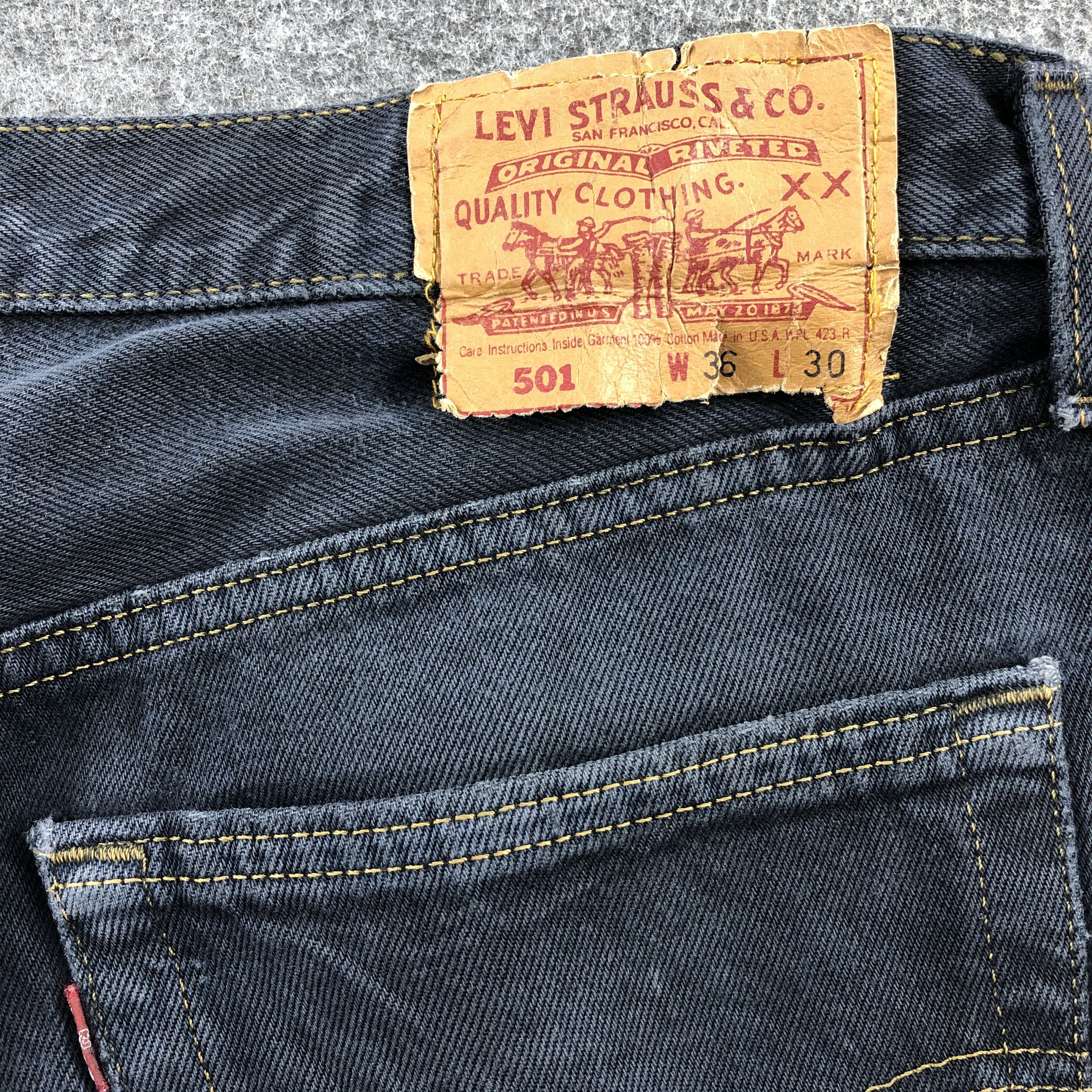 Levi's × Vintage Vintage 90s Distress Levis 501 Faded Black Jeans-JM1533 Size US 36 / EU 52 - 6 Thumbnail