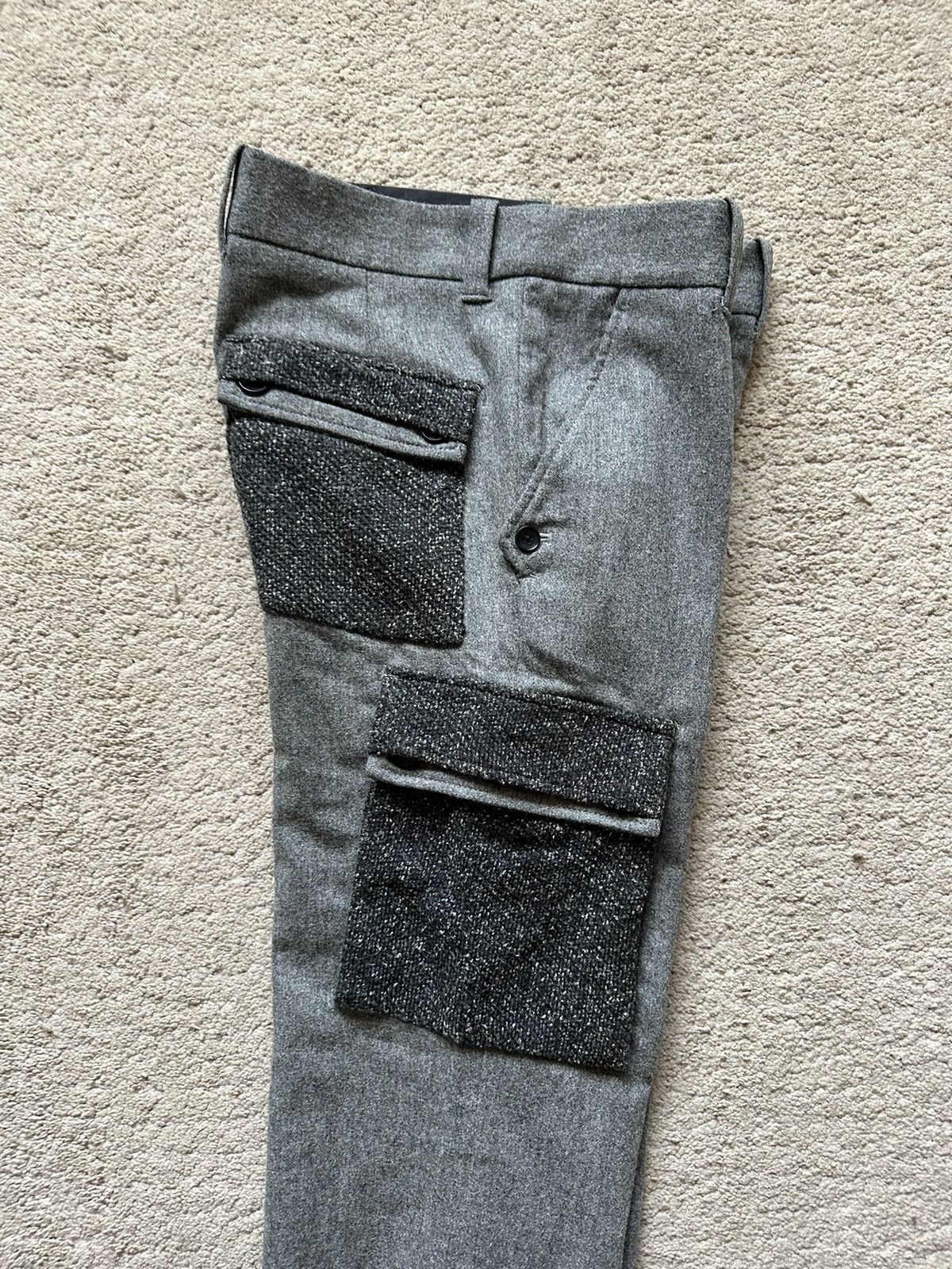 Tete Homme 1990s Tete Homme Knit pocket Wool Cargo Pant Size US 32 / EU 48 - 6 Thumbnail