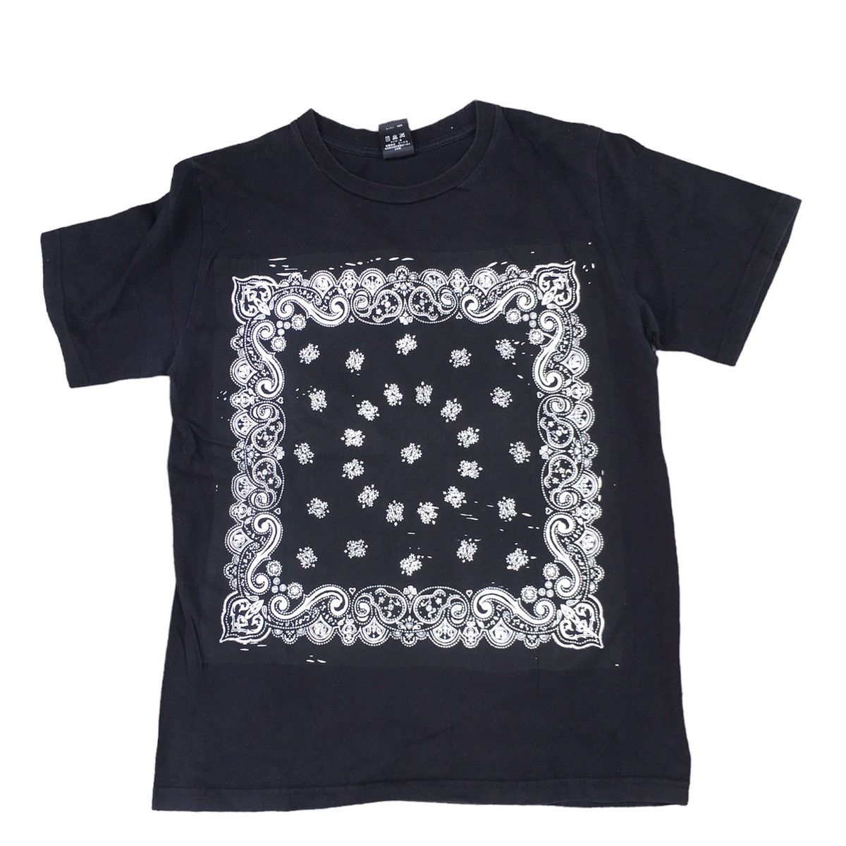 image of Jun Takahashi x Number N Ine Number Nine Bandana Tee in Black, Men's (Size Medium)