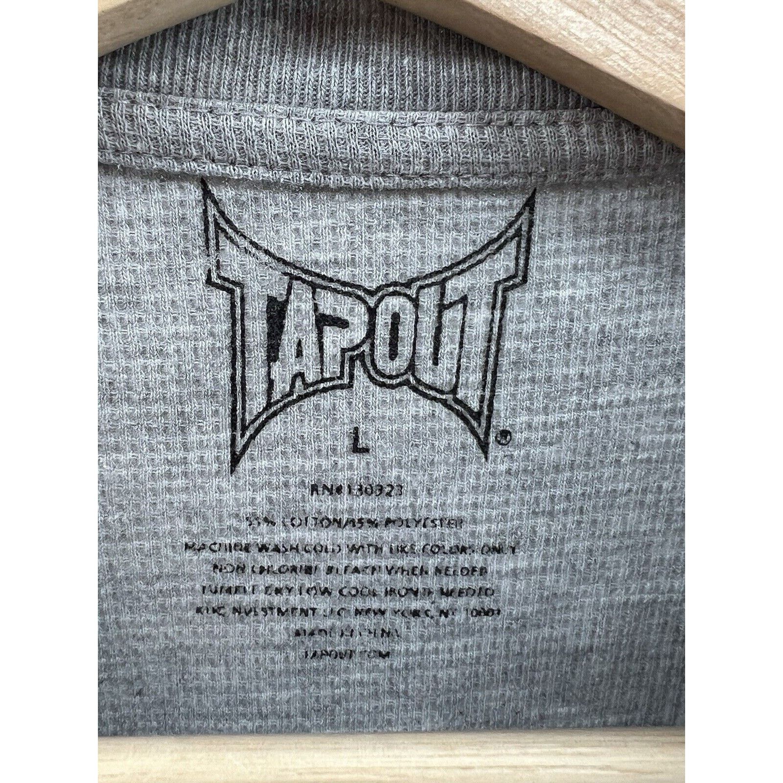 Tapout Tapout Tiger Believe Gray Long-Sleeve Waffle Knit Thermal Size US L / EU 52-54 / 3 - 3 Thumbnail