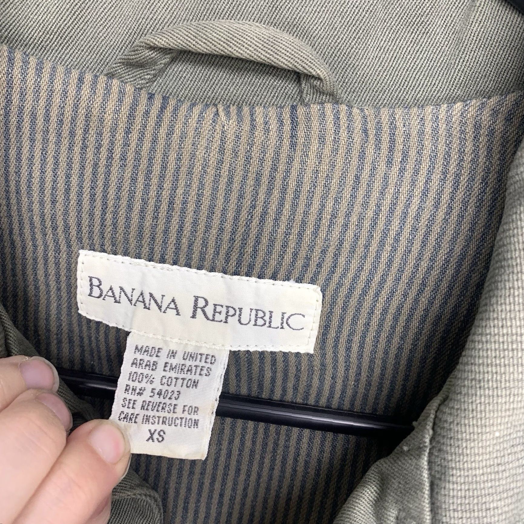 Banana Republic VINTAGE Banana Republic Jacket Mens XS Green Chore Barn Military Long Coat Size US XS / EU 42 / 0 - 6 Thumbnail