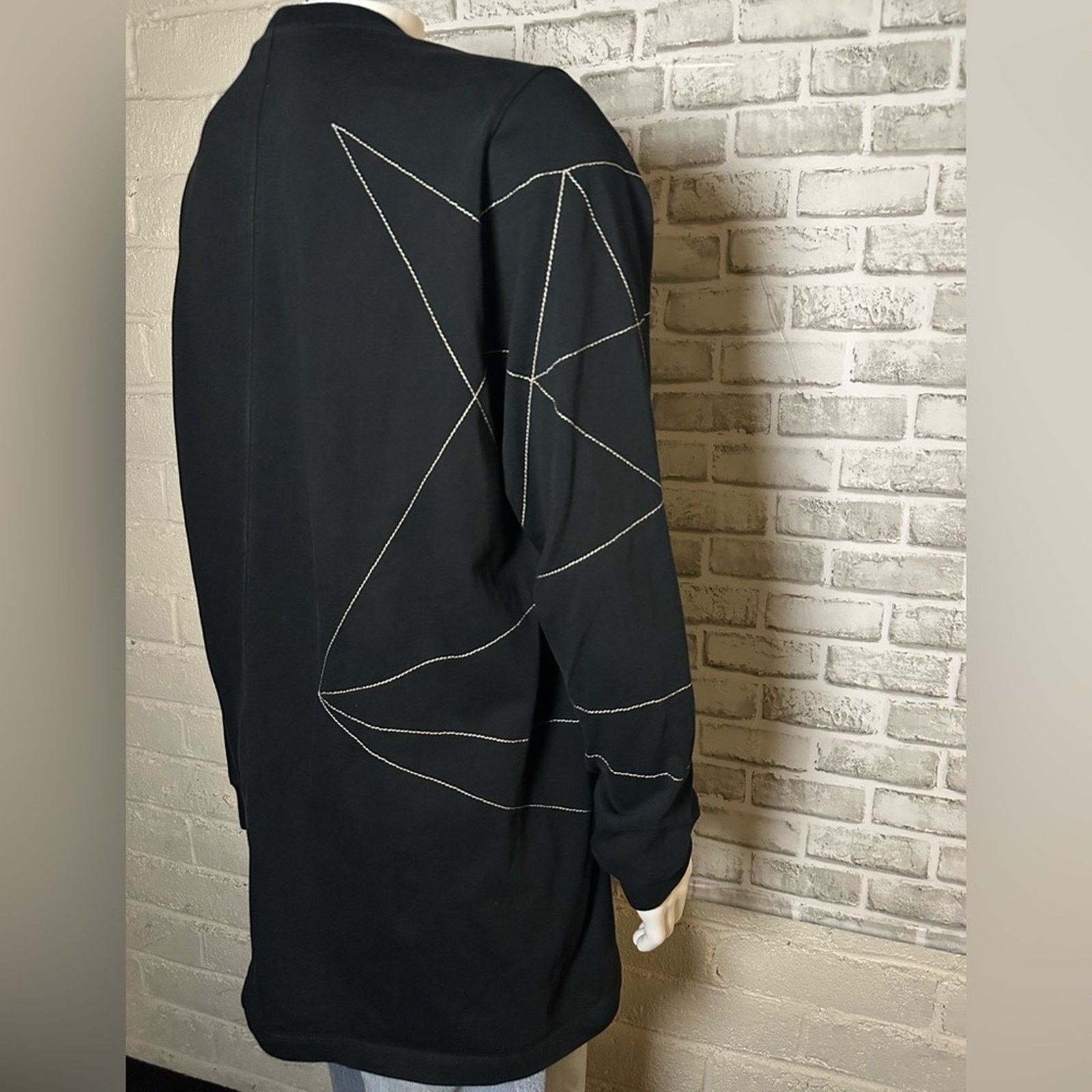 Rick Owens rare Babel SS19 Embroidered Sweatshirt size L Black Cotton Size US L / EU 52-54 / 3 - 6 Thumbnail