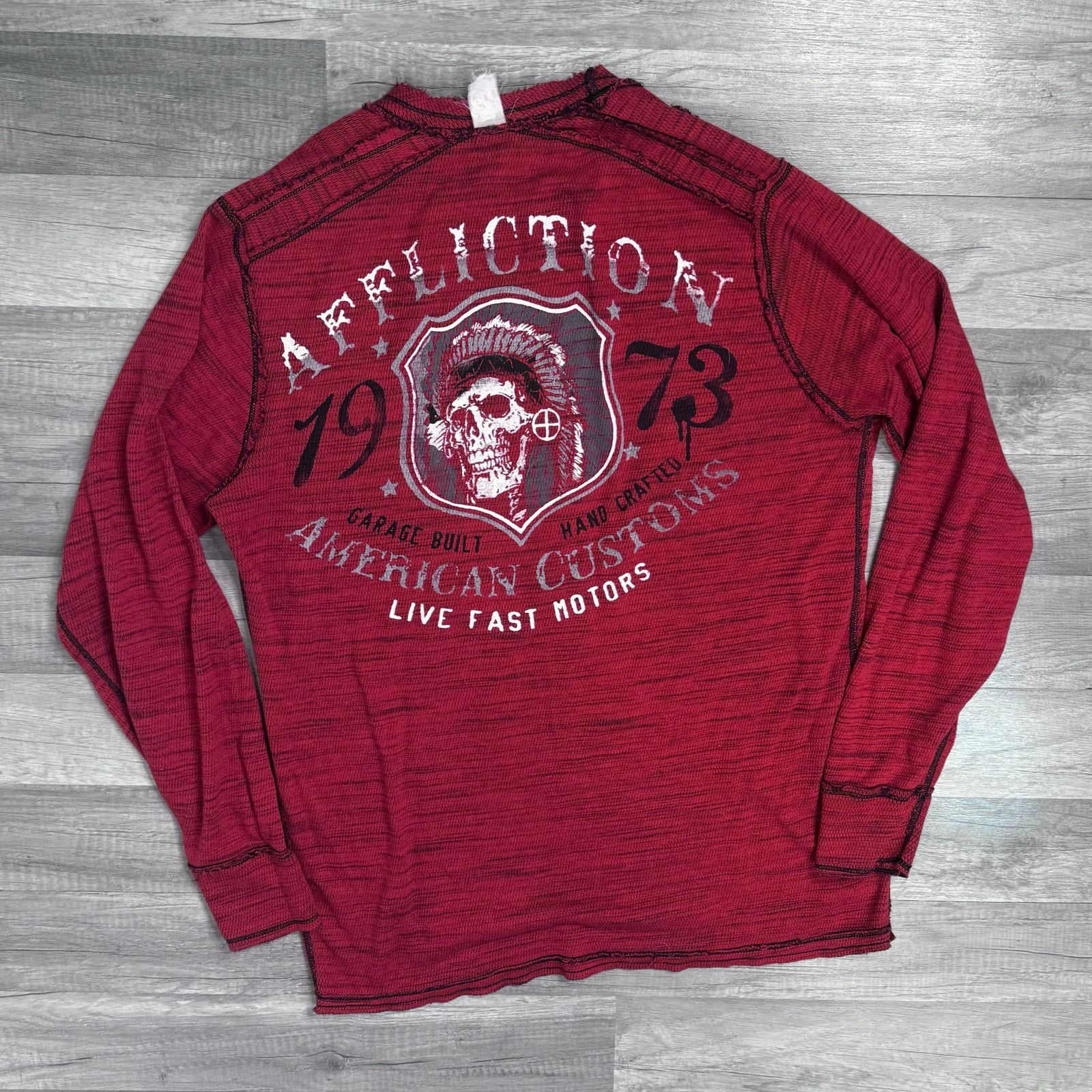 Affliction Affliction Mens Reversible Thermal Shirt XXL Size US XXL / EU 58 / 5 - 4 Thumbnail