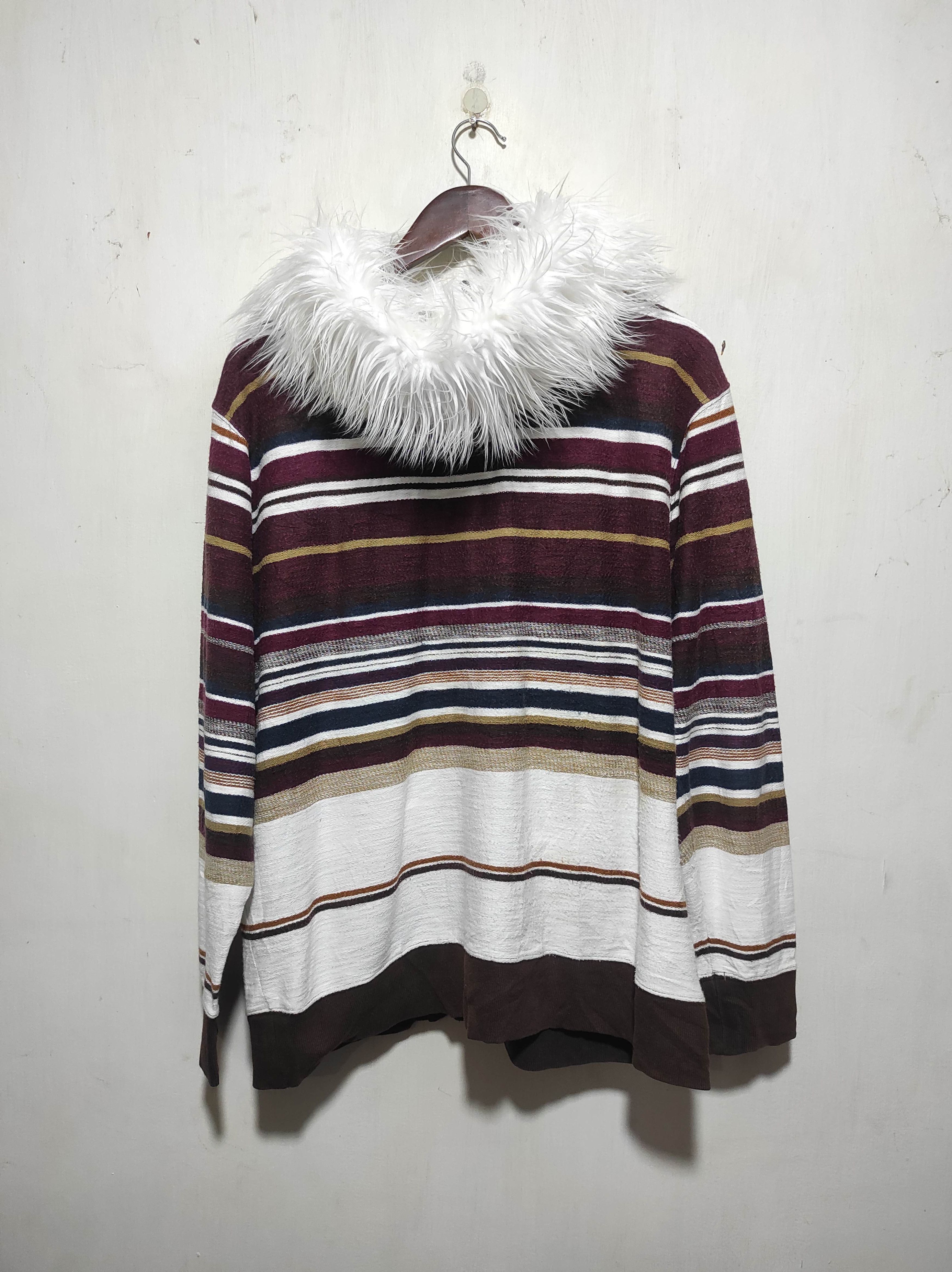 Hysteric Glamour Closshi Stripe zip Fur hoodie IfSixWasNine LGB style Size US L / EU 52-54 / 3 - 12 Thumbnail