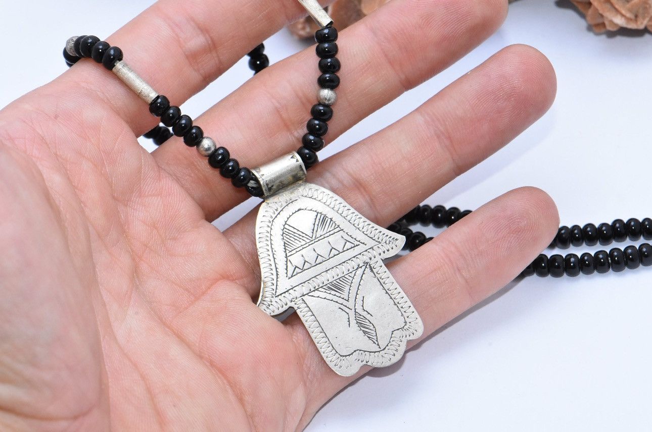 Handmade × Vintage Ethnic Tuareg necklace hamsa Size ONE SIZE - 5 Thumbnail