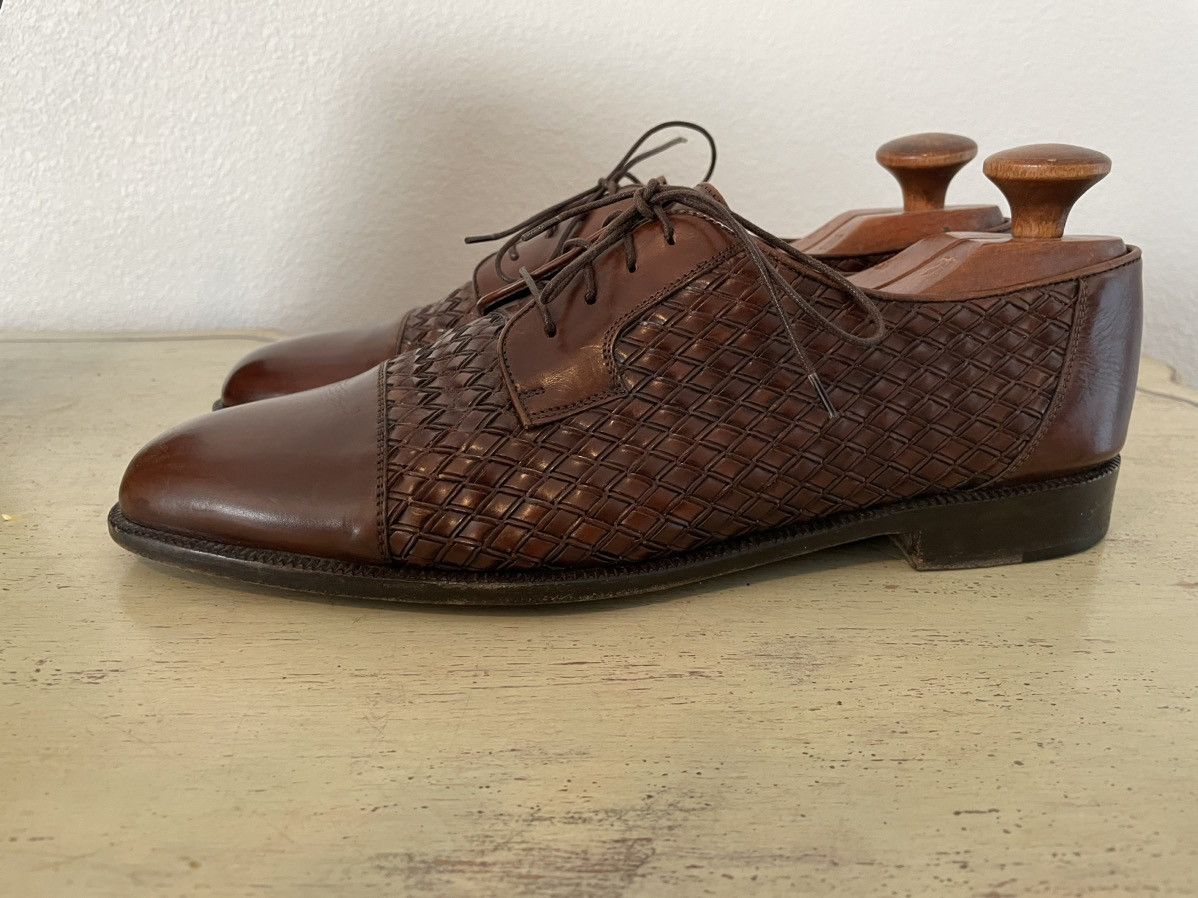 Bragano × Cole Haan Woven Leather Cap Toe Oxfords Size US 11 / EU 44 - 3 Thumbnail