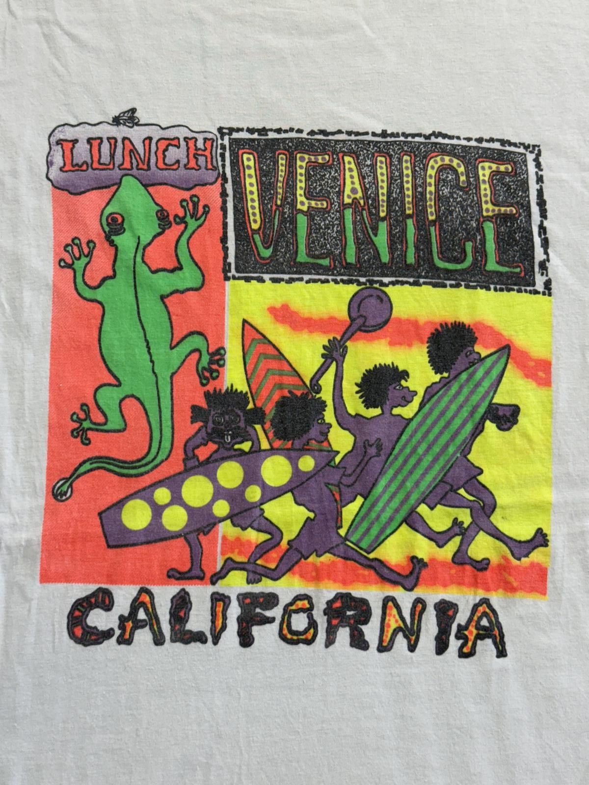 Designer Vintage Venice Beach T-shirt Surf Venice Neon Lizard Lunch L Size US L / EU 52-54 / 3 - 3 Thumbnail