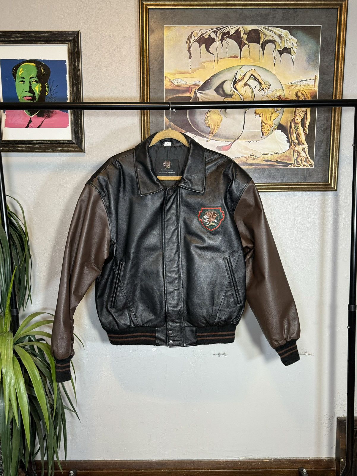 Vintage Vtg North American Hunting Club Life Leather Varsity Jacket Size US L / EU 52-54 / 3 - 2 Thumbnail