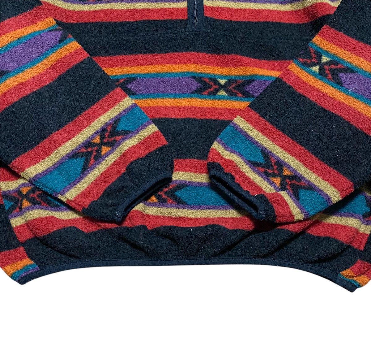 Woolrich Woolen Mills Rare‼️🔥Vintage Fleece Woolrich Half Zipper Nice Stripe Colour Size US L / EU 52-54 / 3 - 8 Thumbnail