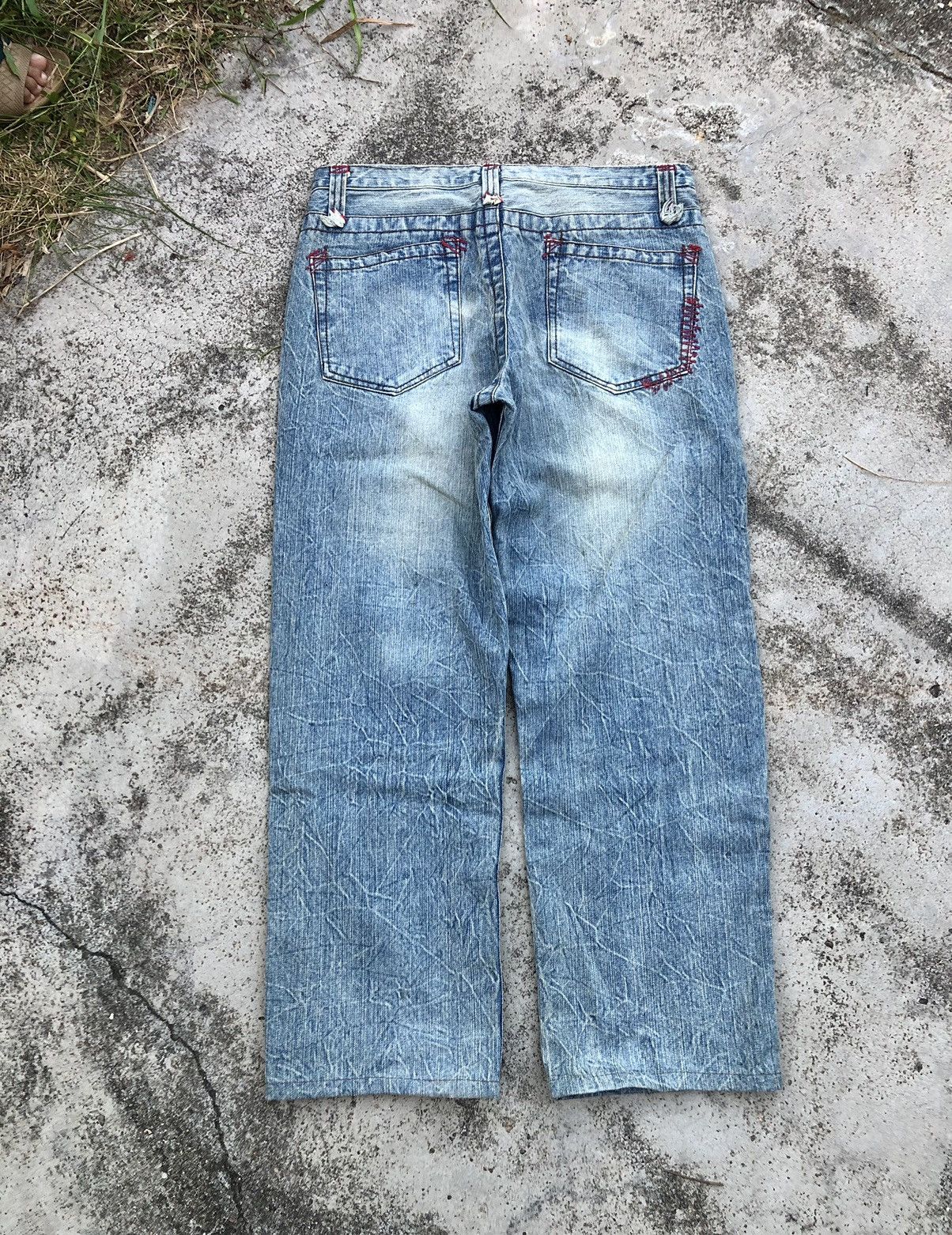 Japanese Brand ZIGZAG WASHED BLUE JEANS BY SIX STAREX EXCLUSIVE Size US 34 / EU 50 - 7 Thumbnail