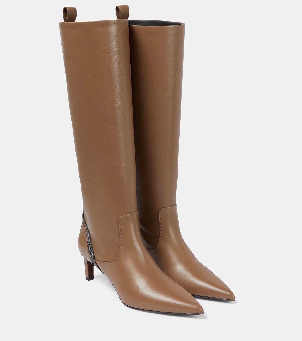 Brunello Cucinelli o1y0725 Leather Boots in Brown Size US 7 / IT 37 - 1 Thumbnail