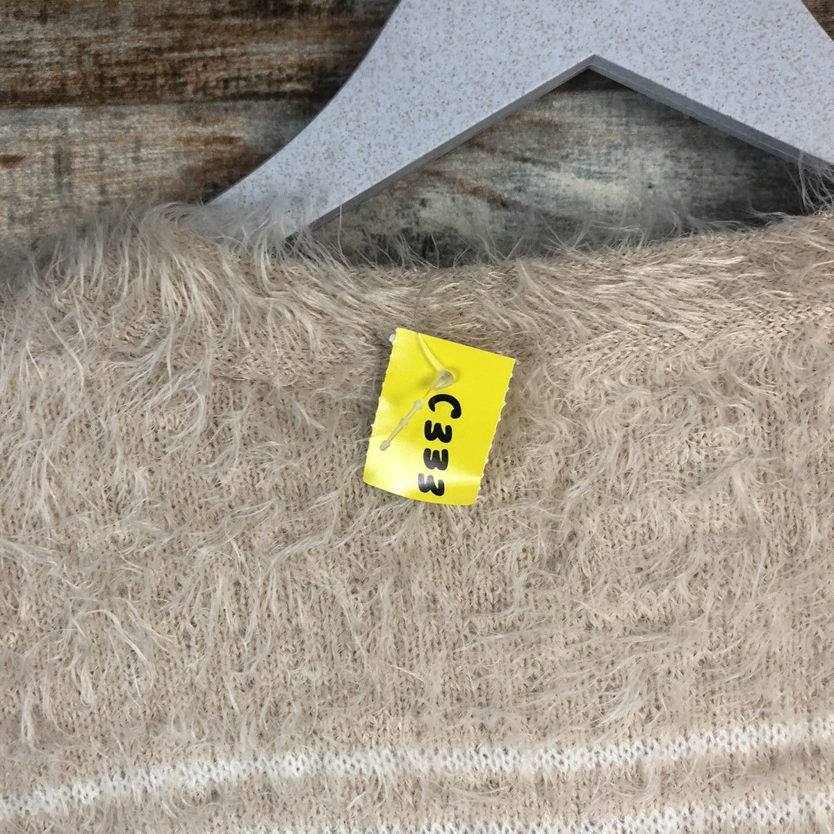 Japanese Brand DL Denifits Navajo fur shaggy mohair Cardigan Knitwear #C333 Size L / US 10 / IT 46 - 14 Thumbnail