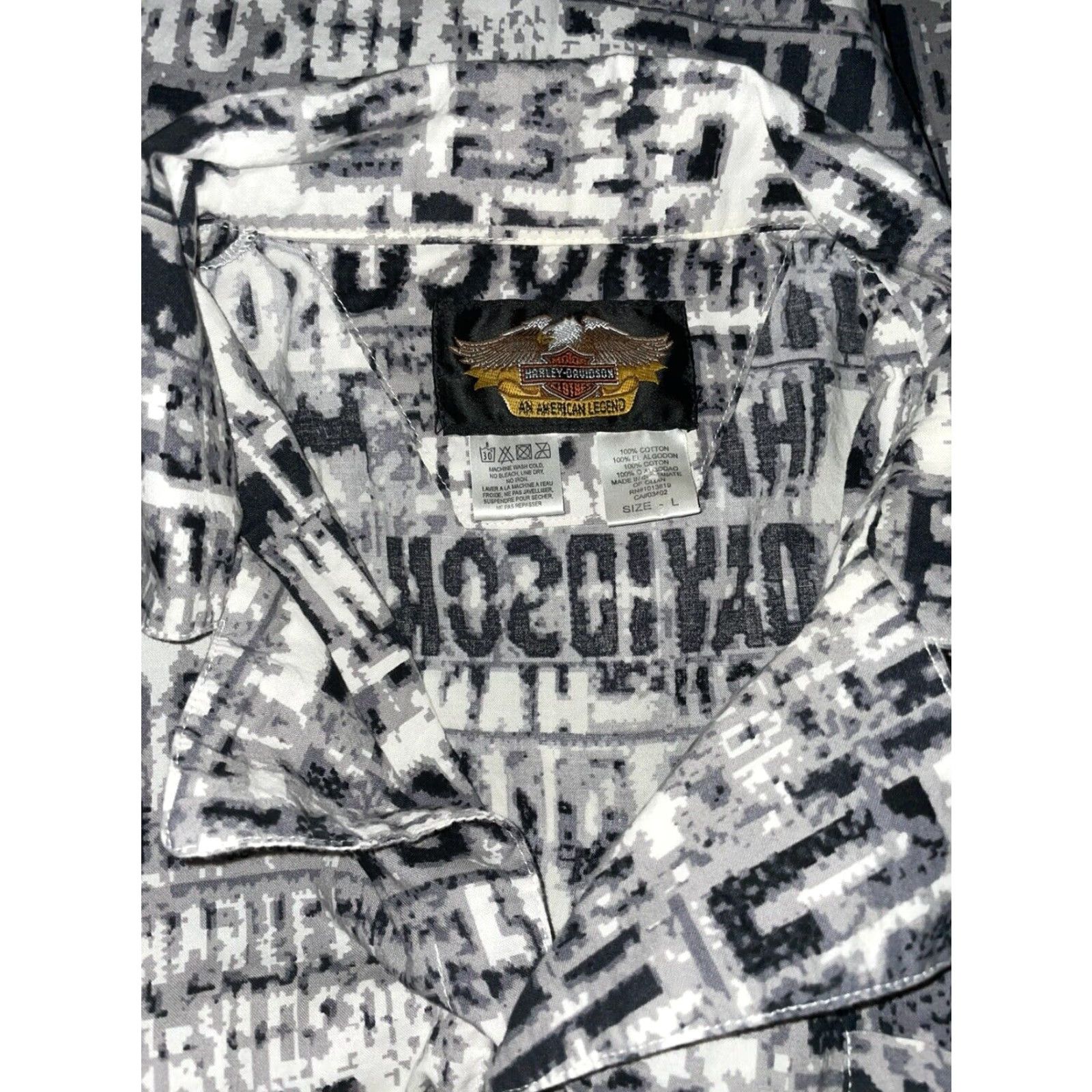 Harley Davidson Harley-Davidson Multicolored Button Down Shirt Mens Large Size US L / EU 52-54 / 3 - 6 Thumbnail
