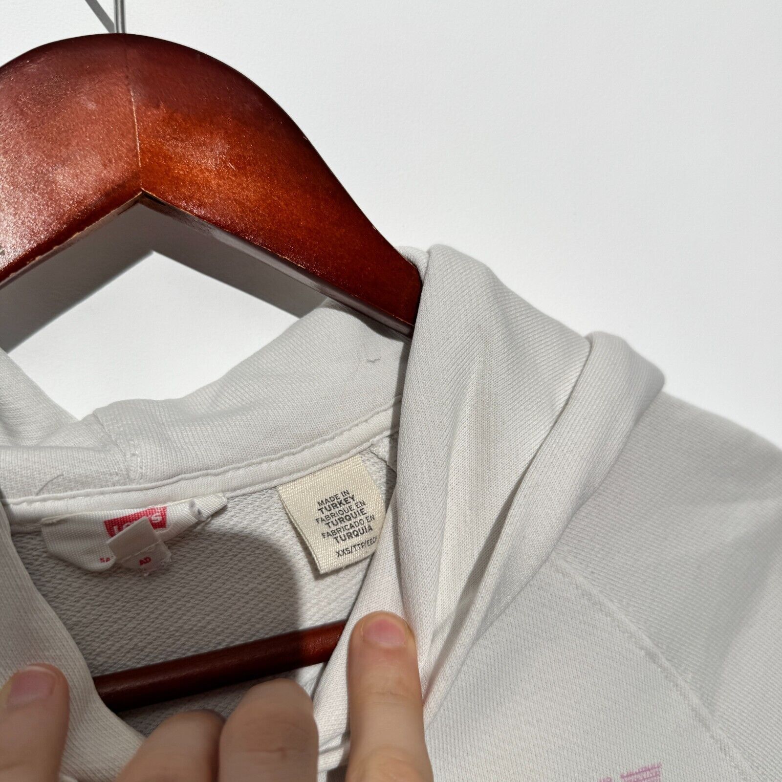 Levi's Levis Unisex White Cotton Hoodie Size XXS Washed 90s Faded Size US M / EU 48-50 / 2 - 7 Thumbnail