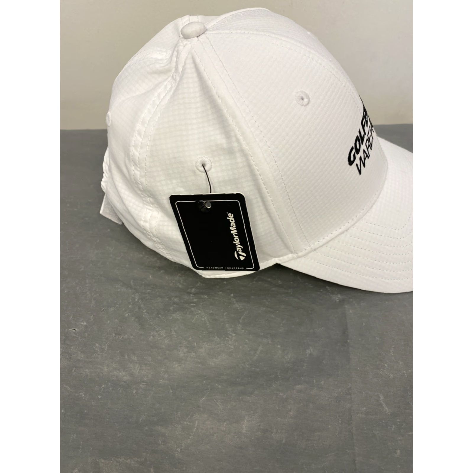 TaylorMade TAYLORMADE White Black Snapback Baseball Cap One Size Mens Golf Hat Size ONE SIZE - 3 Thumbnail