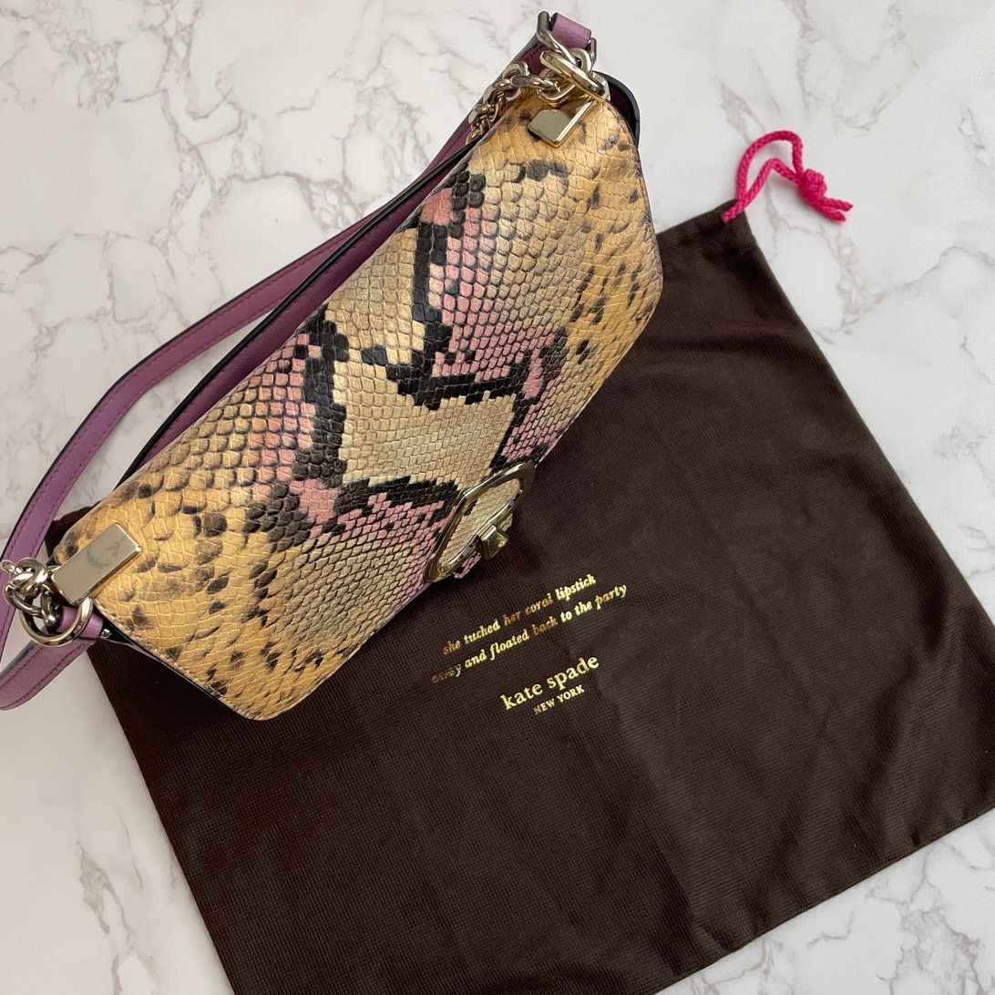 Kate Spade Kate Spade Robyn Exotic Leather Saddle Bag Dust Bag EUC Size ONE SIZE - 3 Thumbnail