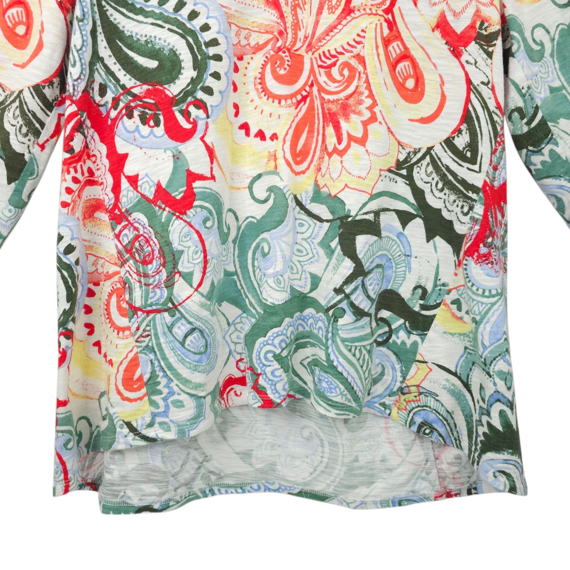 Chicos Chicos Floral Print Paisley Boho Top Womens 1 US M 3/4 Sleev Size M / US 6-8 / IT 42-44 - 9 Thumbnail