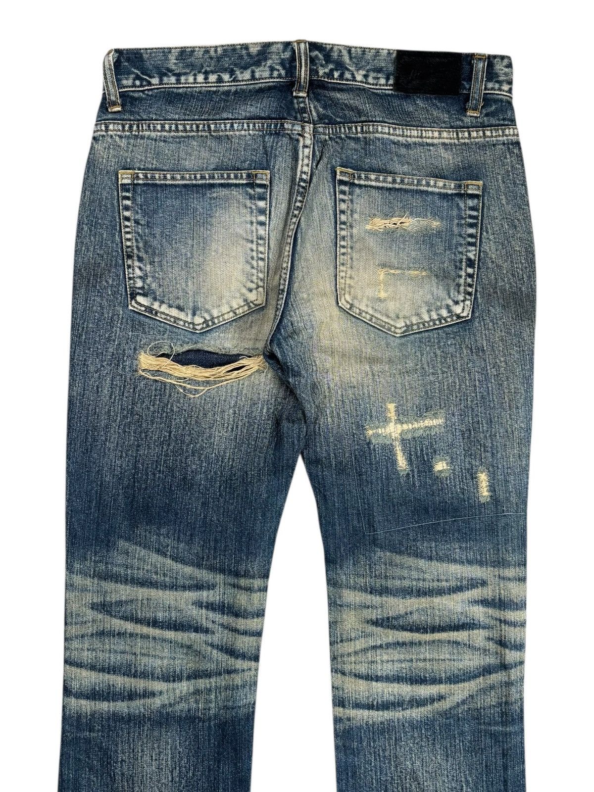 JACKROSE Archive Jackrose - Crash Denim Pants Size US 29 - 4 Thumbnail