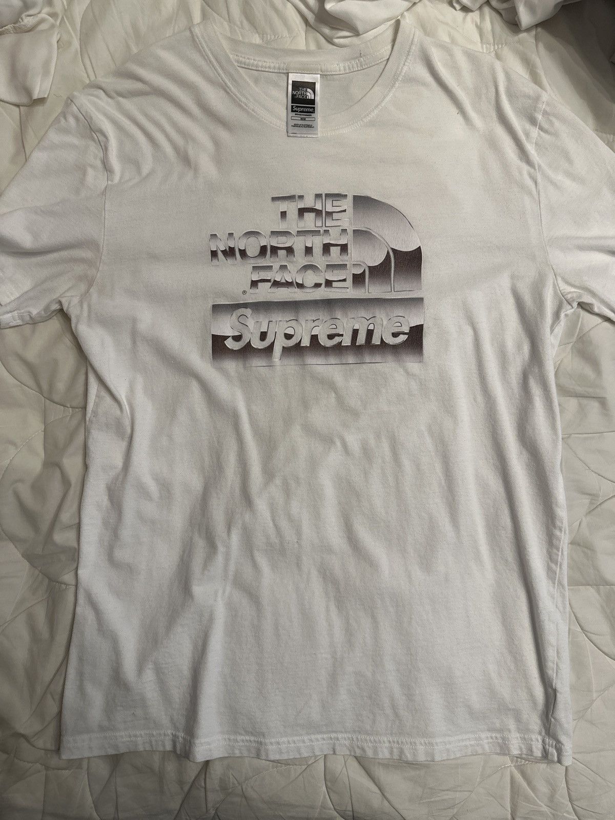 Supreme Supreme x TNF Metallic Logo tee | Grailed