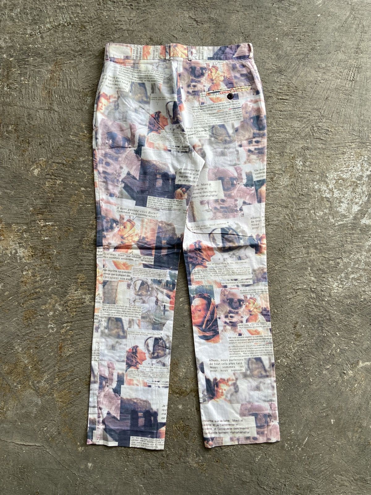 Jean Charles De Castelbajac 1990 JC de Castelbajac - Paper Printed Pants Size 29" - 12 Thumbnail