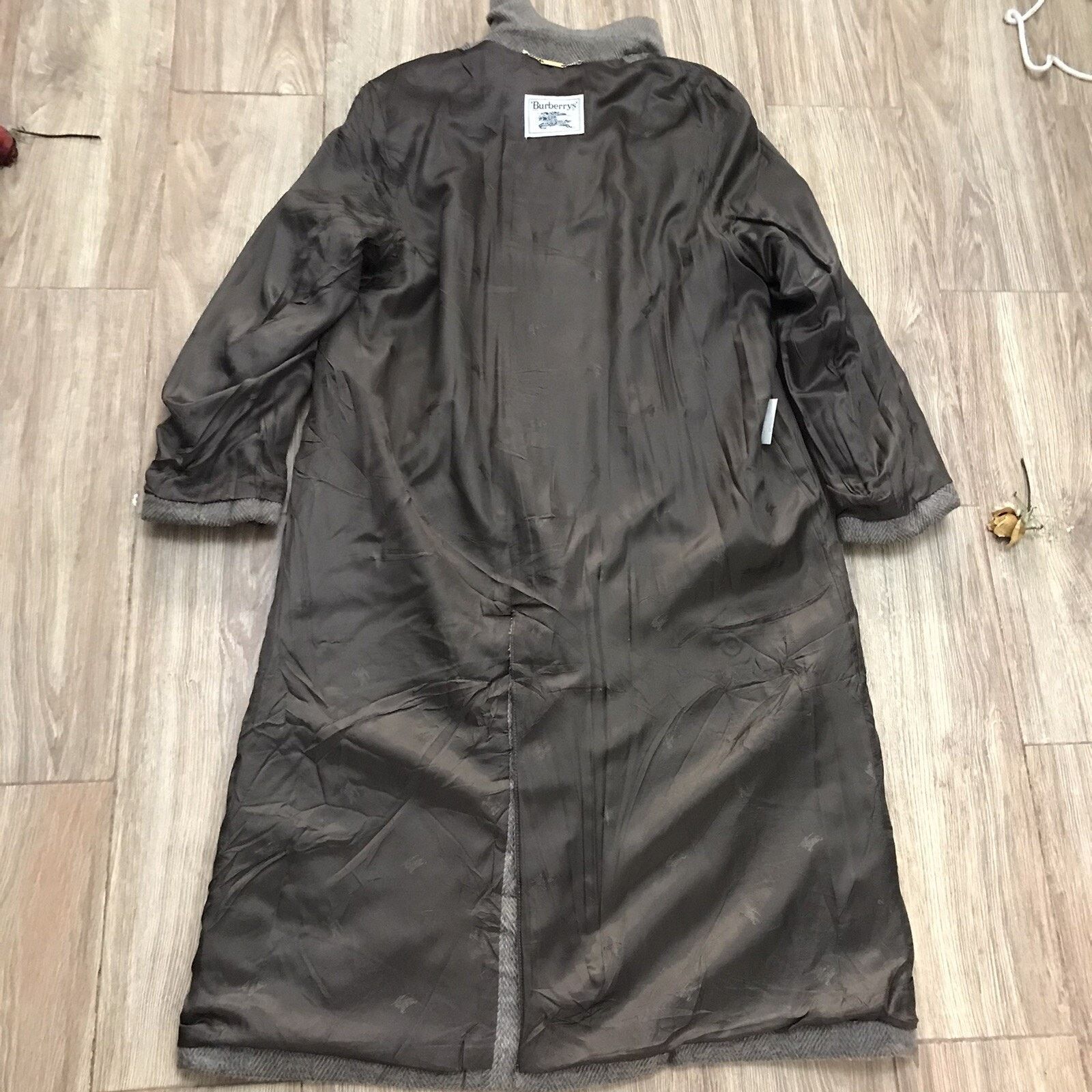 Burberry burberry's trench coat ALPACA WOOL tweed overcoat womens Size XL / US 12-14 / IT 48-50 - 7 Thumbnail