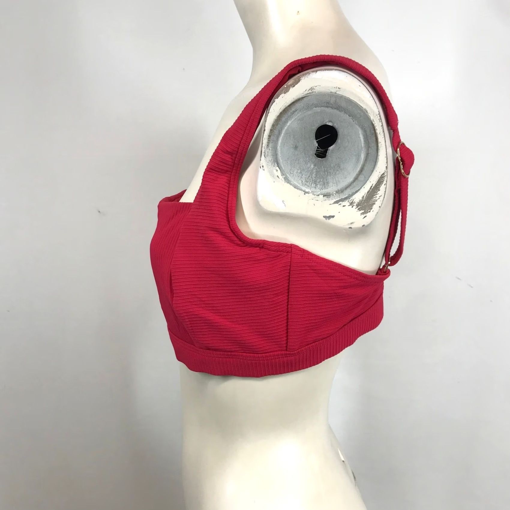 Vintage Sea Level Australia Red Ribbed Square Neck Bikini Top Adjustable Straps Size 10 Womens Size M / US 6-8 / IT 42-44 - 6 Thumbnail