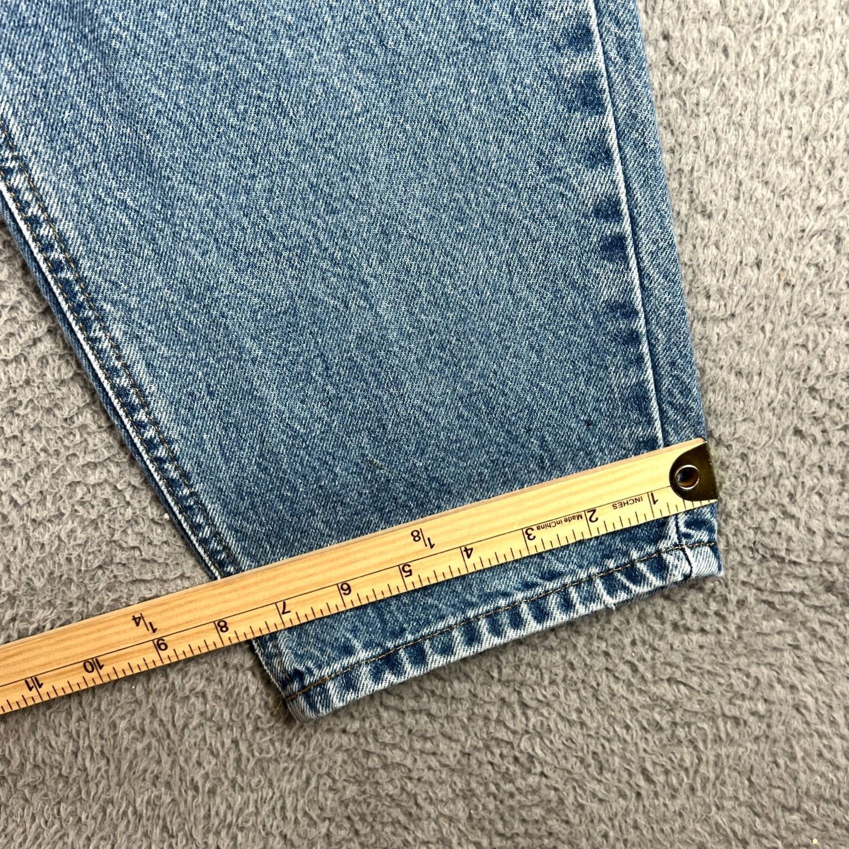Carhartt Carhartt Jeans Mens 36x28 Blue Relaxed Fit Straight Leg Denim Workwear B17-DST Size US 36 / EU 52 - 4 Thumbnail