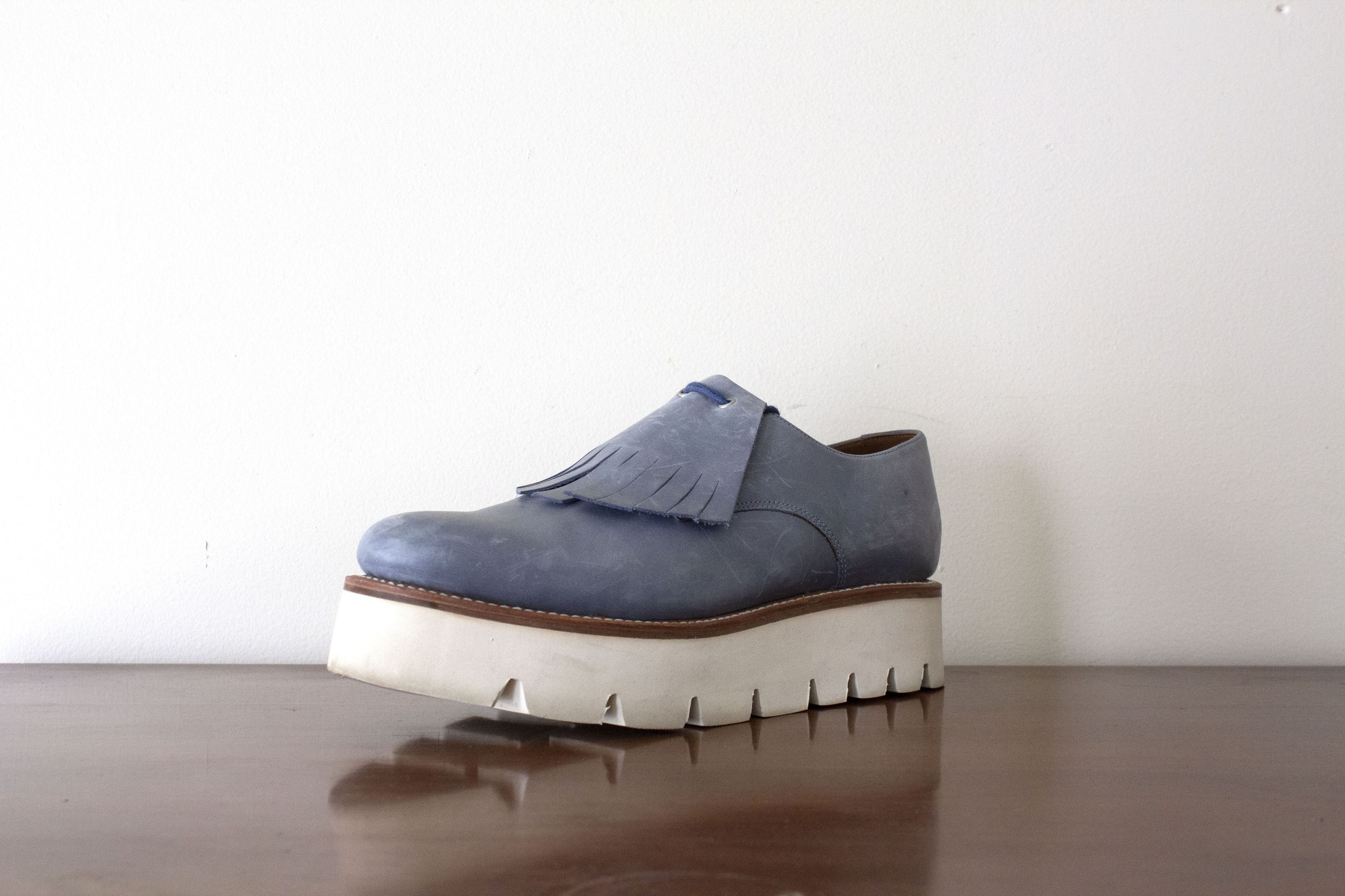 Grenson Grenson Light Blue Tassel Platform Loafer Size US 10 / IT 40 - 3 Thumbnail