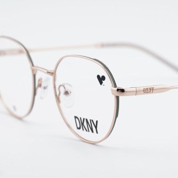 DKNY DKNY DK1032 770 Eyeglasses Rose Gold 48mm Round Frame Size ONE SIZE - 2 Thumbnail