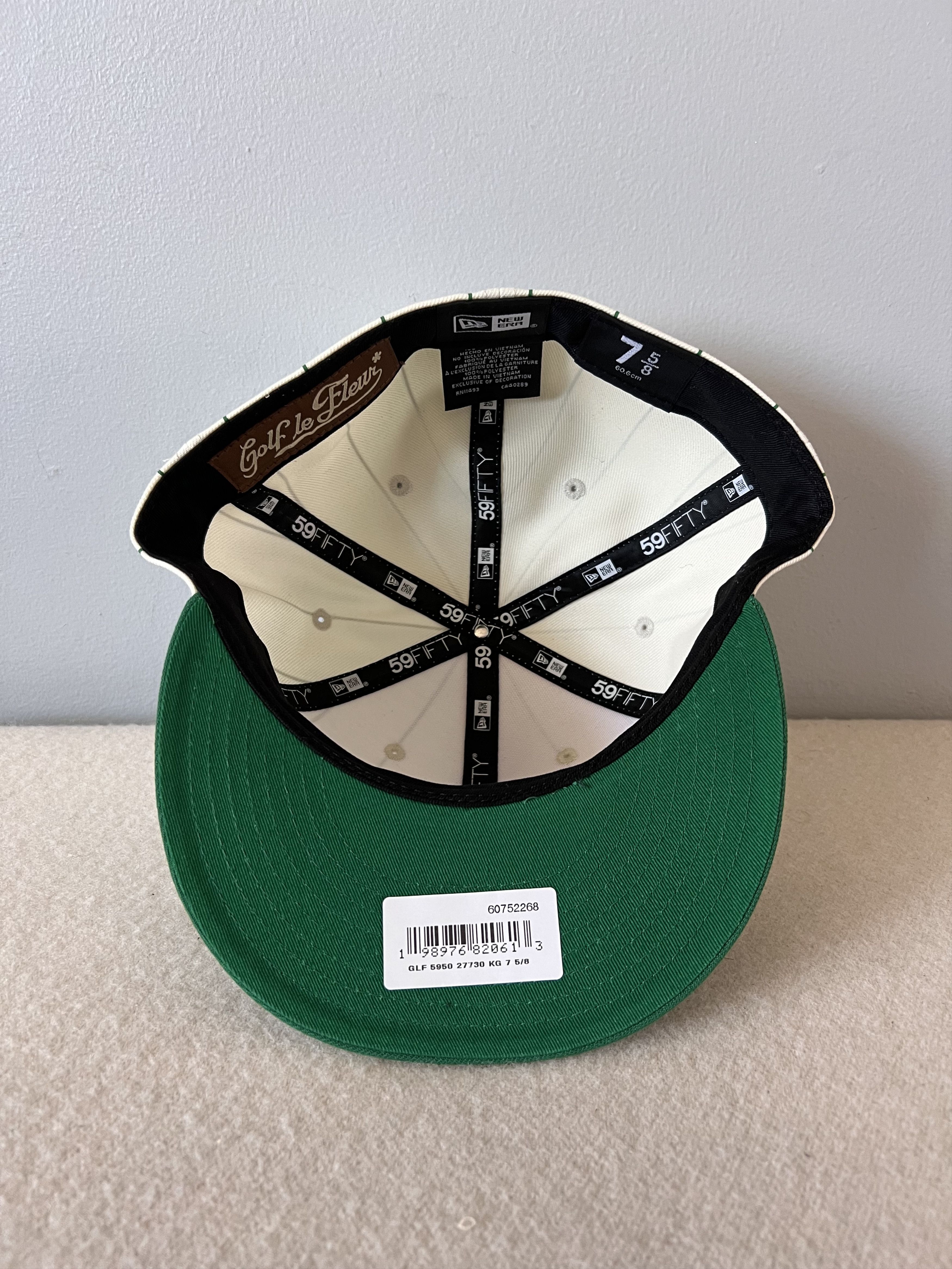 Golf le Fleur × New Era 7 5/8 Golf le Fleur New Era Striped F* Fitted Hat in Green Size ONE SIZE - 5 Thumbnail